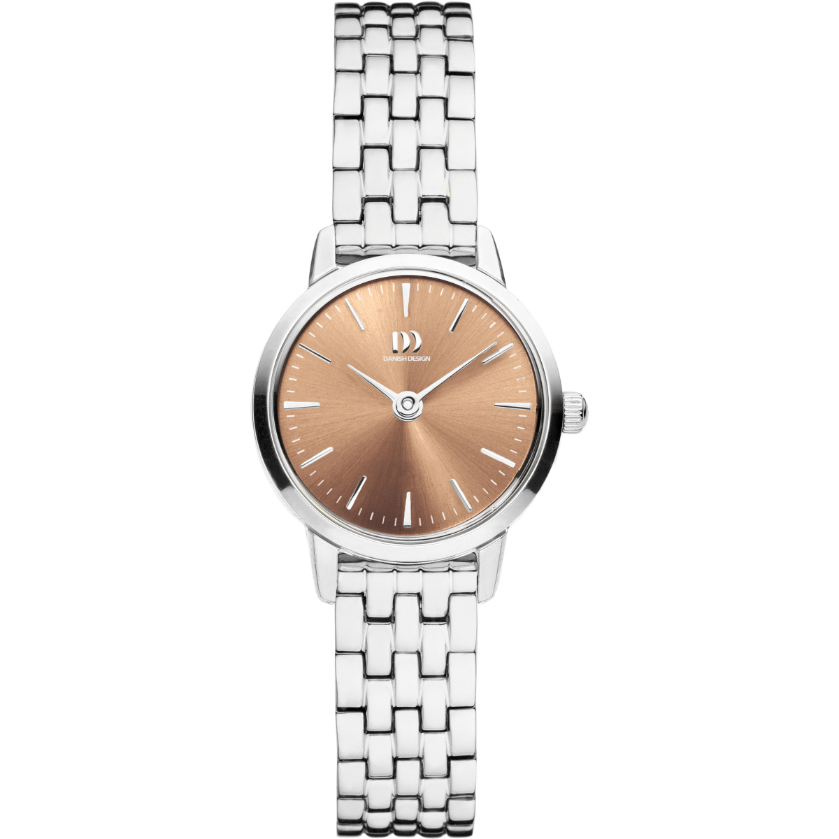 Danish Design Akilia Mini Husky Hazel IV94Q1268 Stalen dameshorloge zilverkleurig en bruin