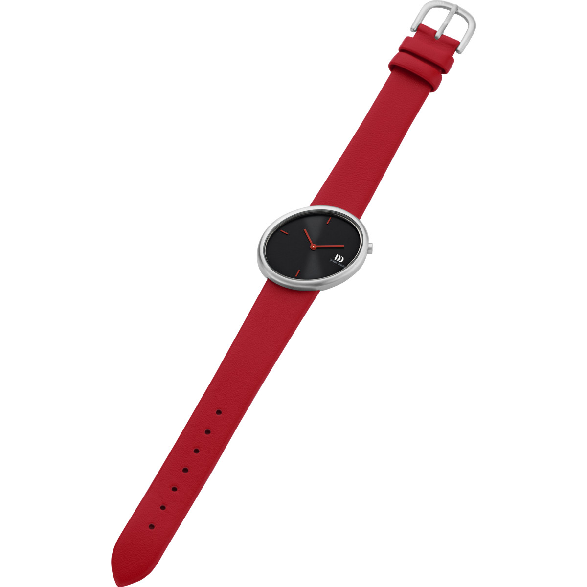 Danish Design Frihed Ellipse IV24Q1284 - Dameshorloge zilverkleurig 27 mm met leren band
