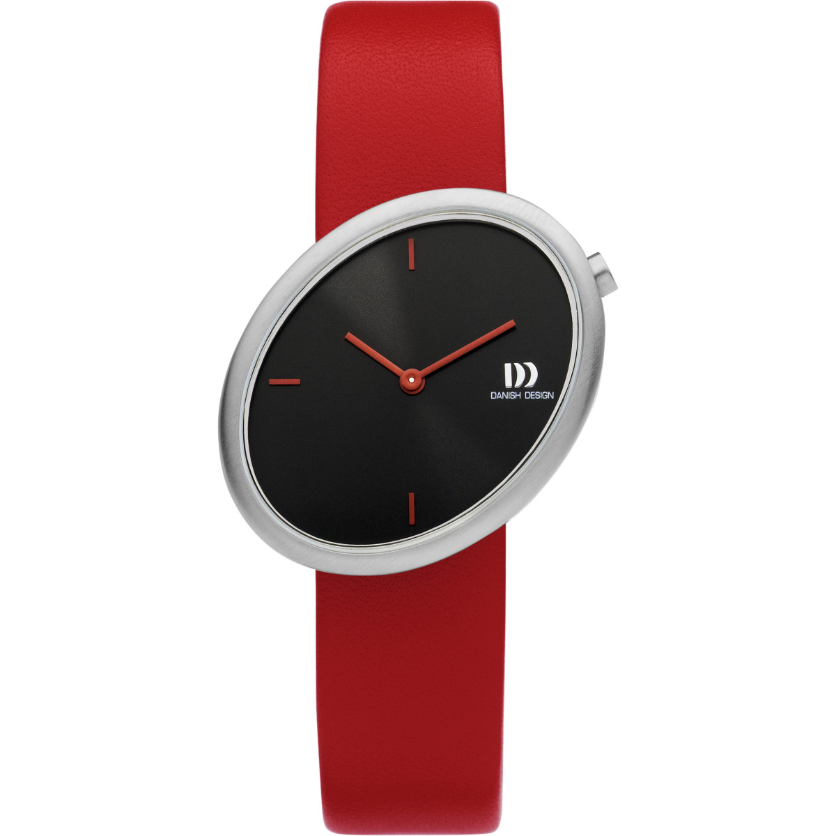 Danish Design Frihed Ellipse IV24Q1284 - Dameshorloge zilverkleurig 27 mm met leren band