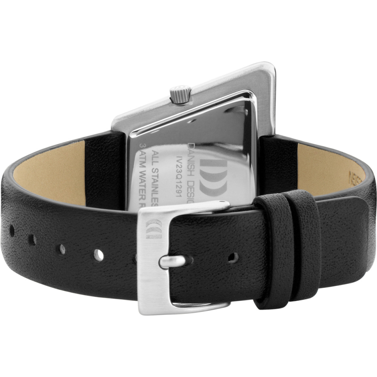 Danish Design Frihed Parm RBY IV23Q1291 dameshorloge van staal met zwarte band - Ø 27 mm