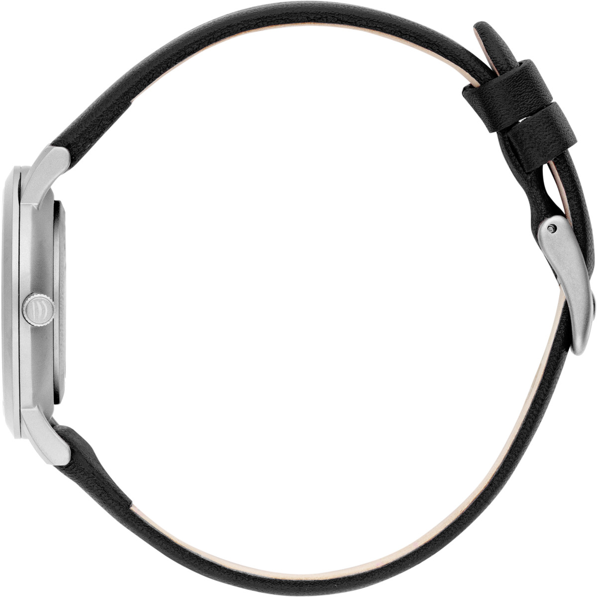 Danish Design Gløbe Rhône Stripe IV12Q1108 Titanium horloge met witte wijzerplaat en zwarte band