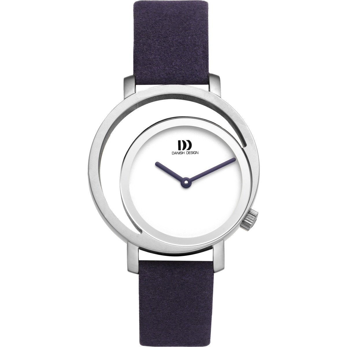 Danish Design Pico Purple IV22Q1271 Dameshorloge paarse band en opengewerkte kast 32 mm