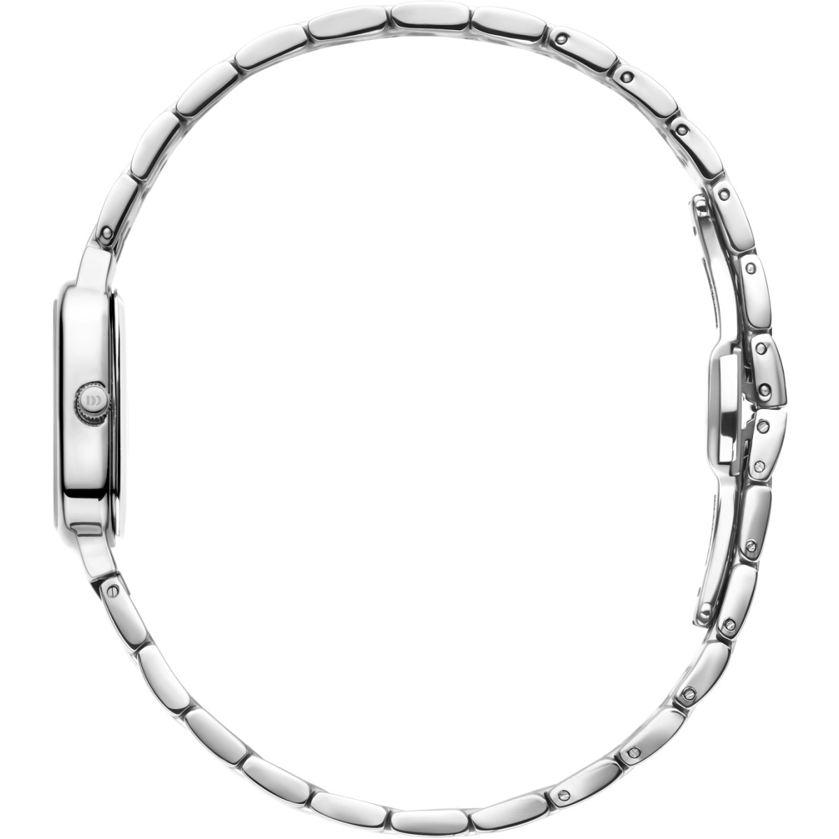 Danish Design Pure Sophie IV61Q1309 dameshorloge van staal met vierkante kast en beige wijzerplaat - Ø 30 mm