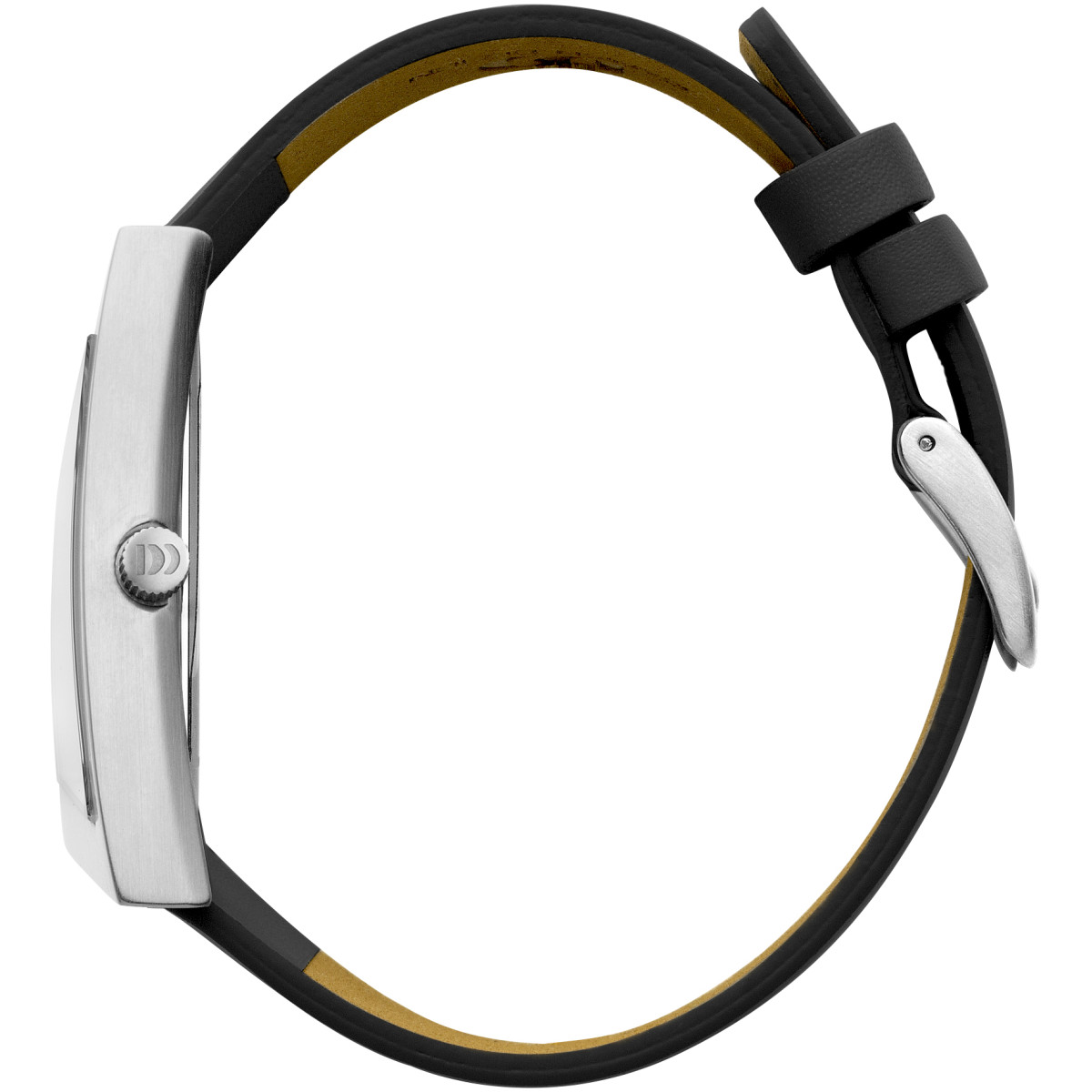 Danish Design Squeezy IV24Q1207 Rechthoekig antraciet dameshorloge met rode wijzers 26 mm