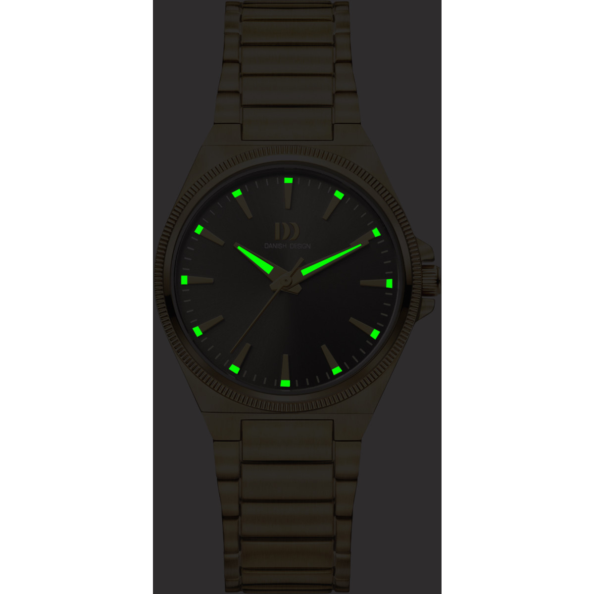 Danish Design Tidløs DKx Pro Grey IV84Q1303 Goudkleurig dameshorloge met bruin-grijs 29 mm