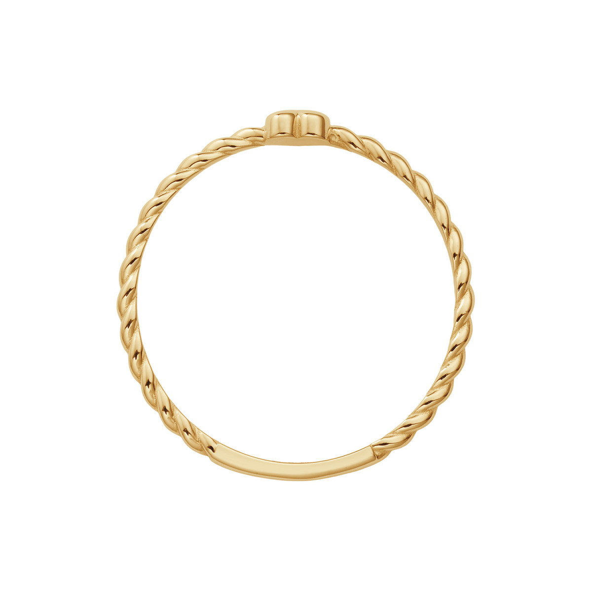 Jackie Gold Antelope JKR26.683 14k gouden ring met gedraaide band en hart 2 mm breed
