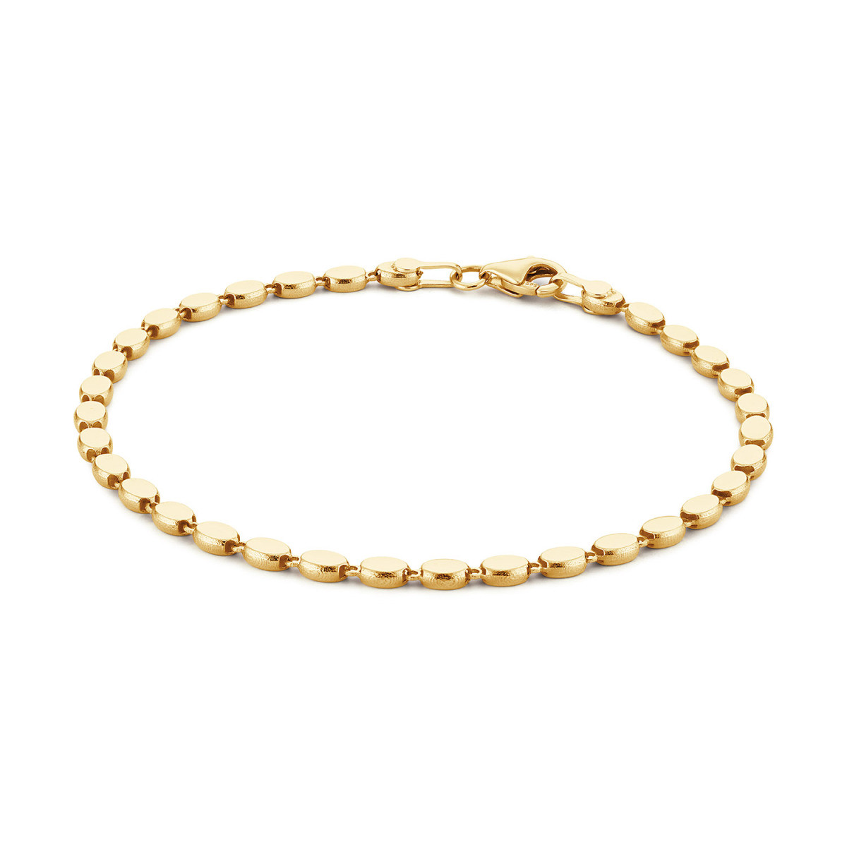 Jackie Gold Bo-Kaap JKB26.601 14-karaat gouden armband met ovale schakels 3 mm breed - Lengte 16-17-18 cm