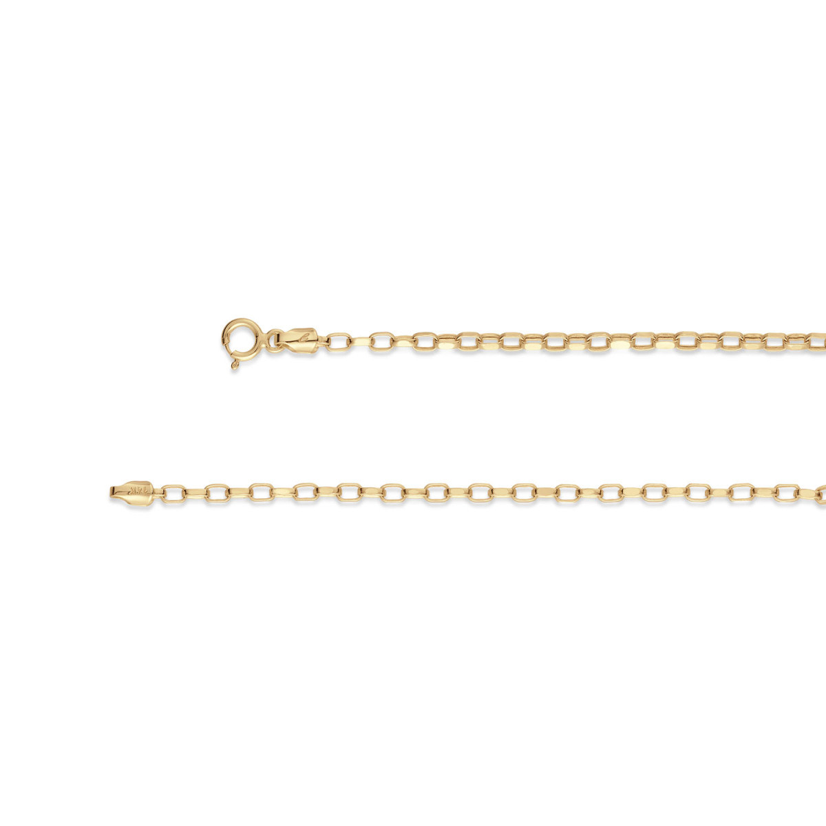Jackie Gold Cannes JKB25.505 Armband met ankerschakel van 14-karaat geelgoud - Lengte 18.5 cm