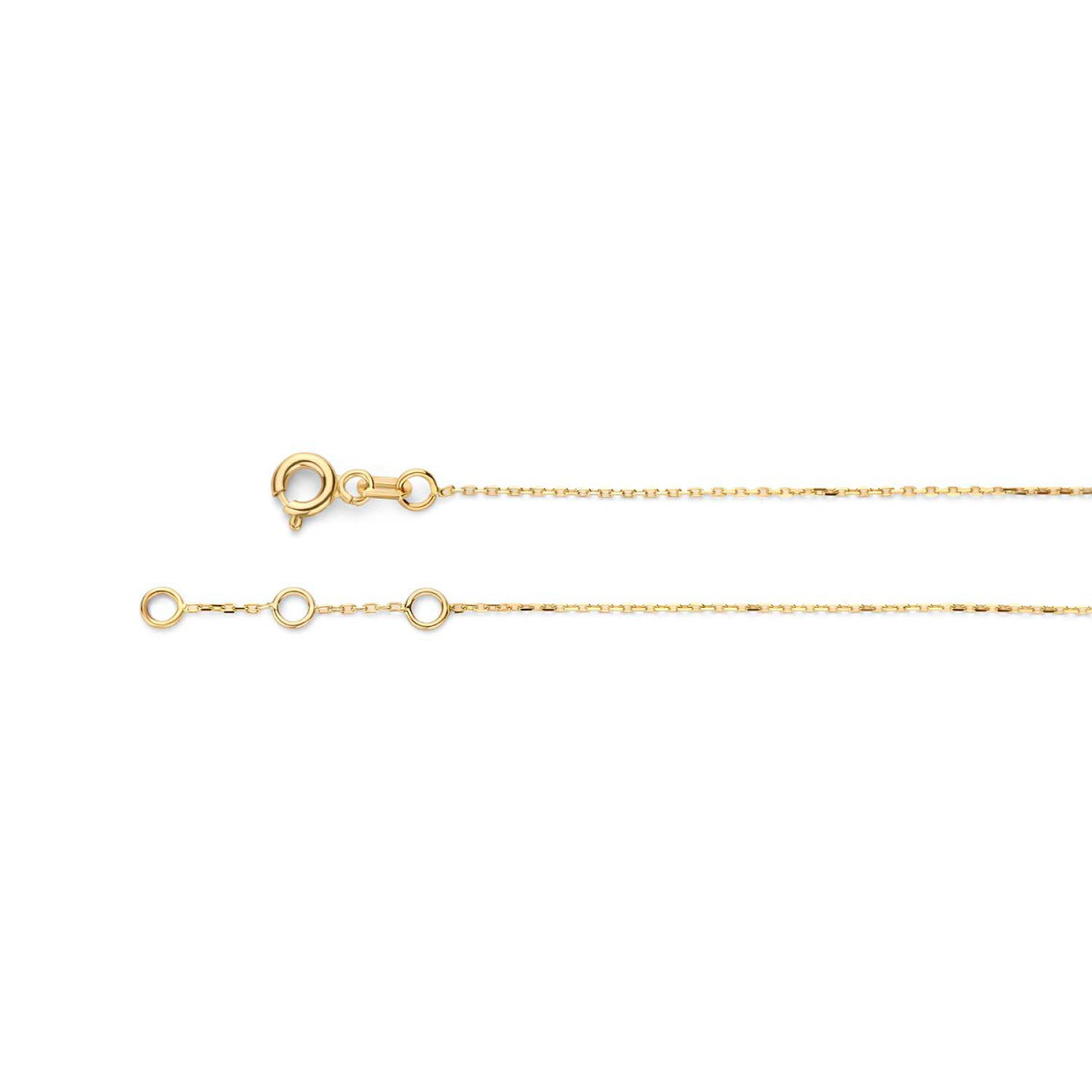 Jackie Gold JKB20.031 gouden armband met open rondje 12 mm breed - Lengte 16-17-18 cm