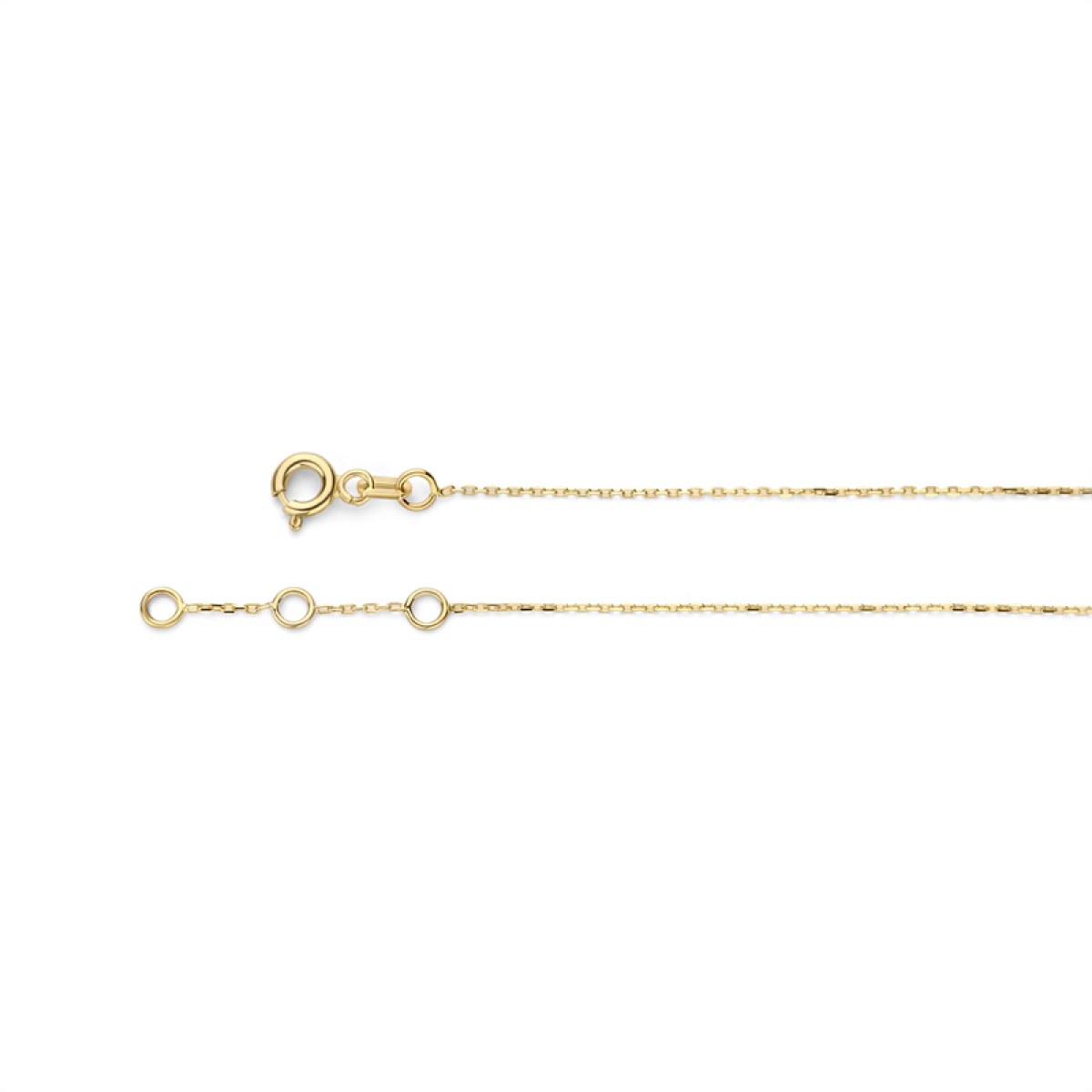 Jackie Gold JKB20.031 gouden armband met open rondje 12 mm breed - Lengte 16-17-18 cm