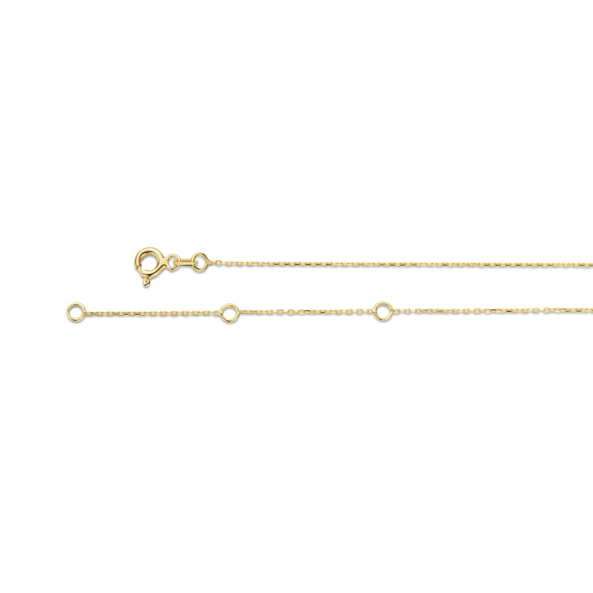 Jackie Gold JKN20.022 14-karaat gouden ketting met bolletjes 1 mm breed - Lengte 60 cm