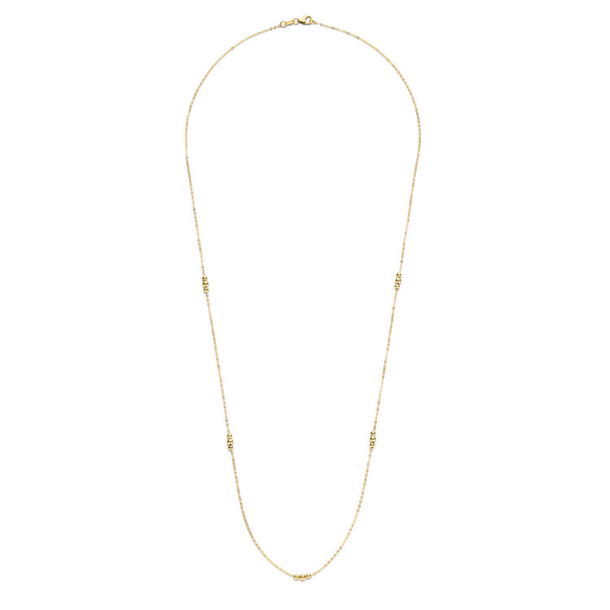 Jackie Gold JKN20.022 14-karaat gouden ketting met bolletjes 1 mm breed - Lengte 60 cm