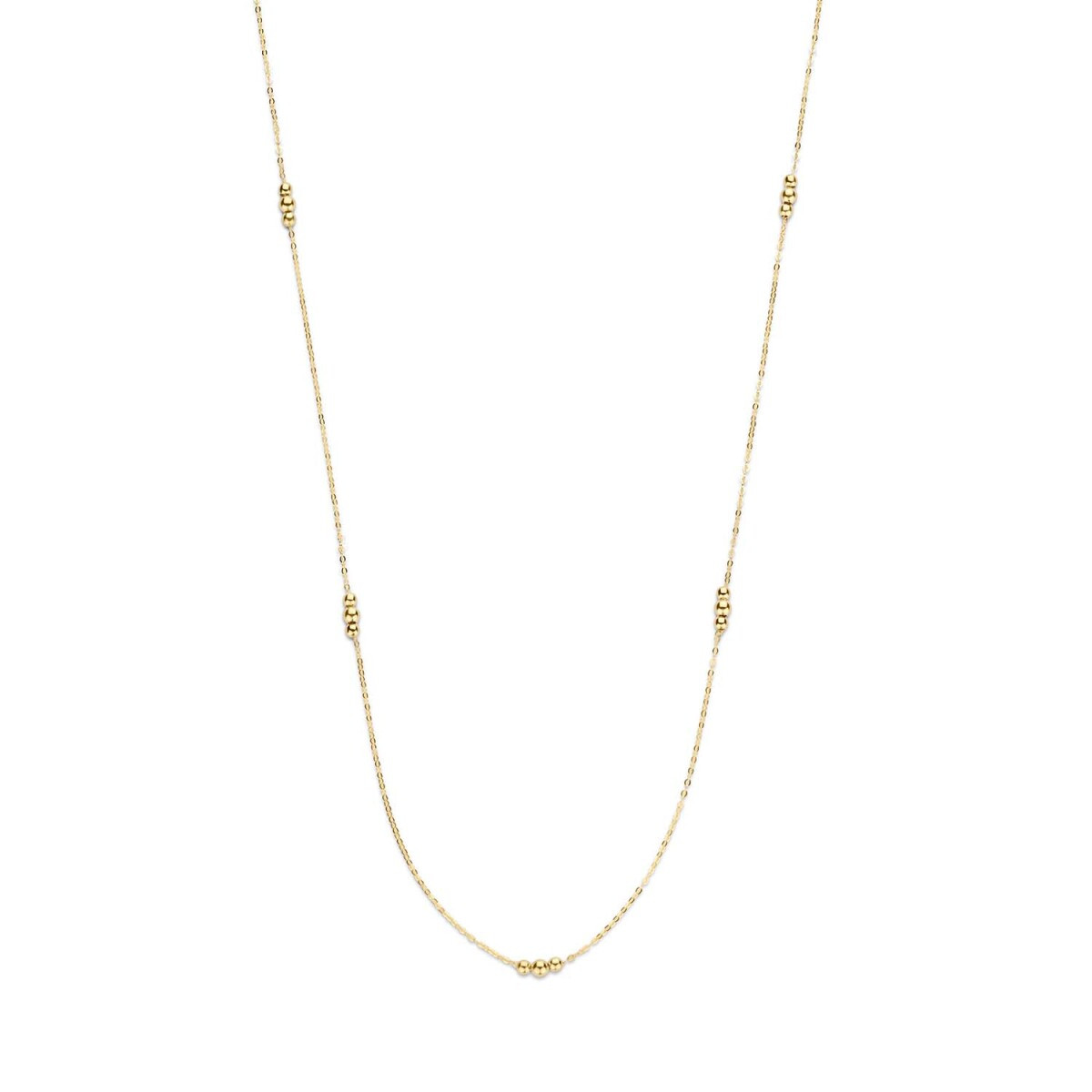 Jackie Gold JKN20.022 14-karaat gouden ketting met bolletjes 1 mm breed - Lengte 60 cm