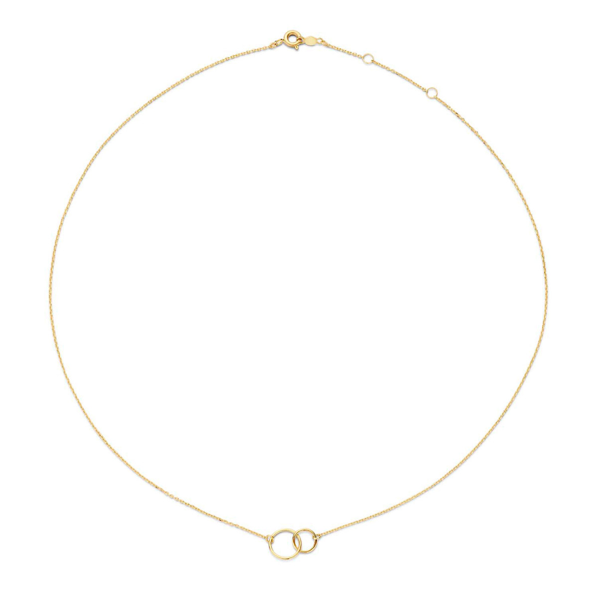 Jackie Gold JKN20.048 14-karaat gouden ketting met infinity hanger - Lengte 40-42.5-45 cm