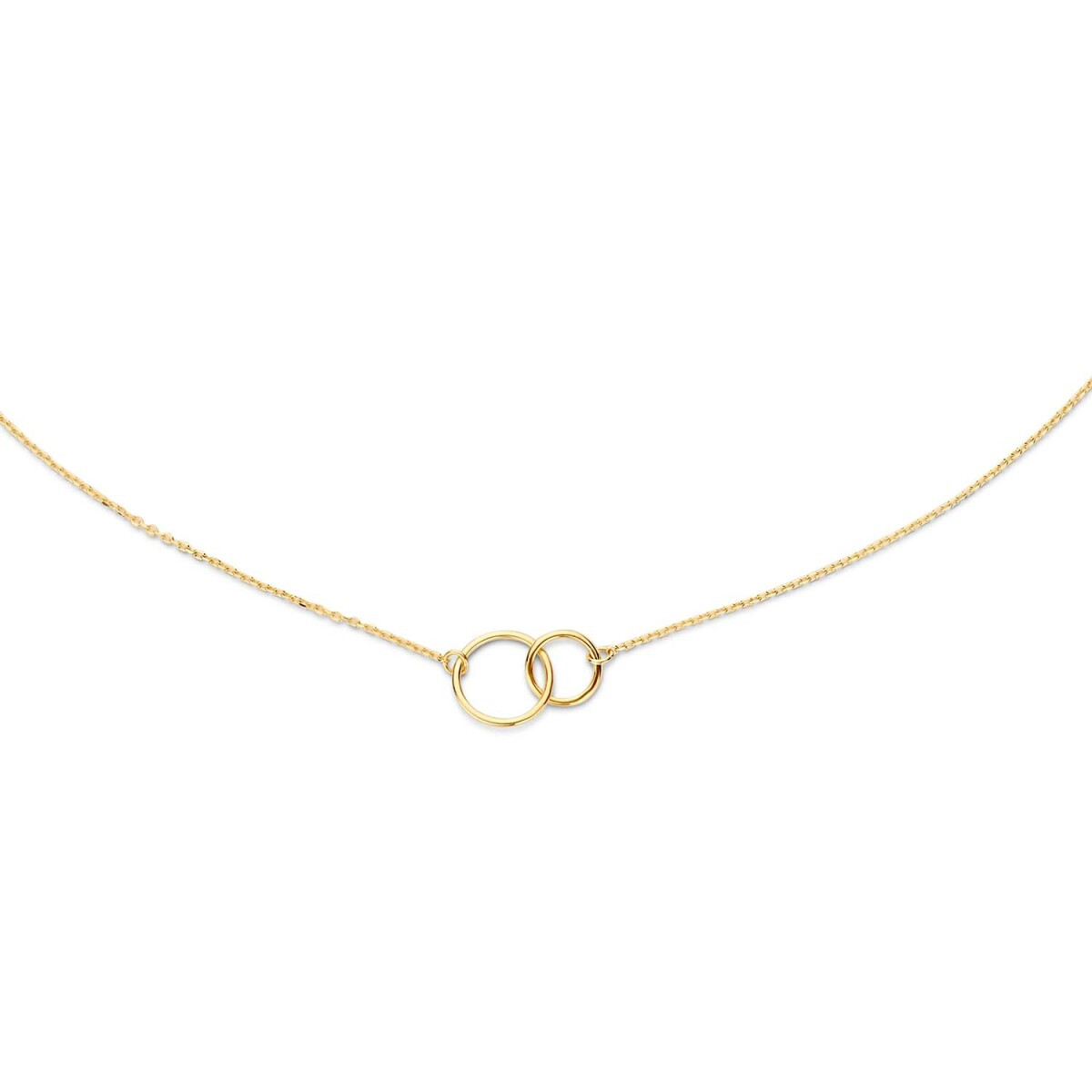 Jackie Gold JKN20.048 14-karaat gouden ketting met infinity hanger - Lengte 40-42.5-45 cm