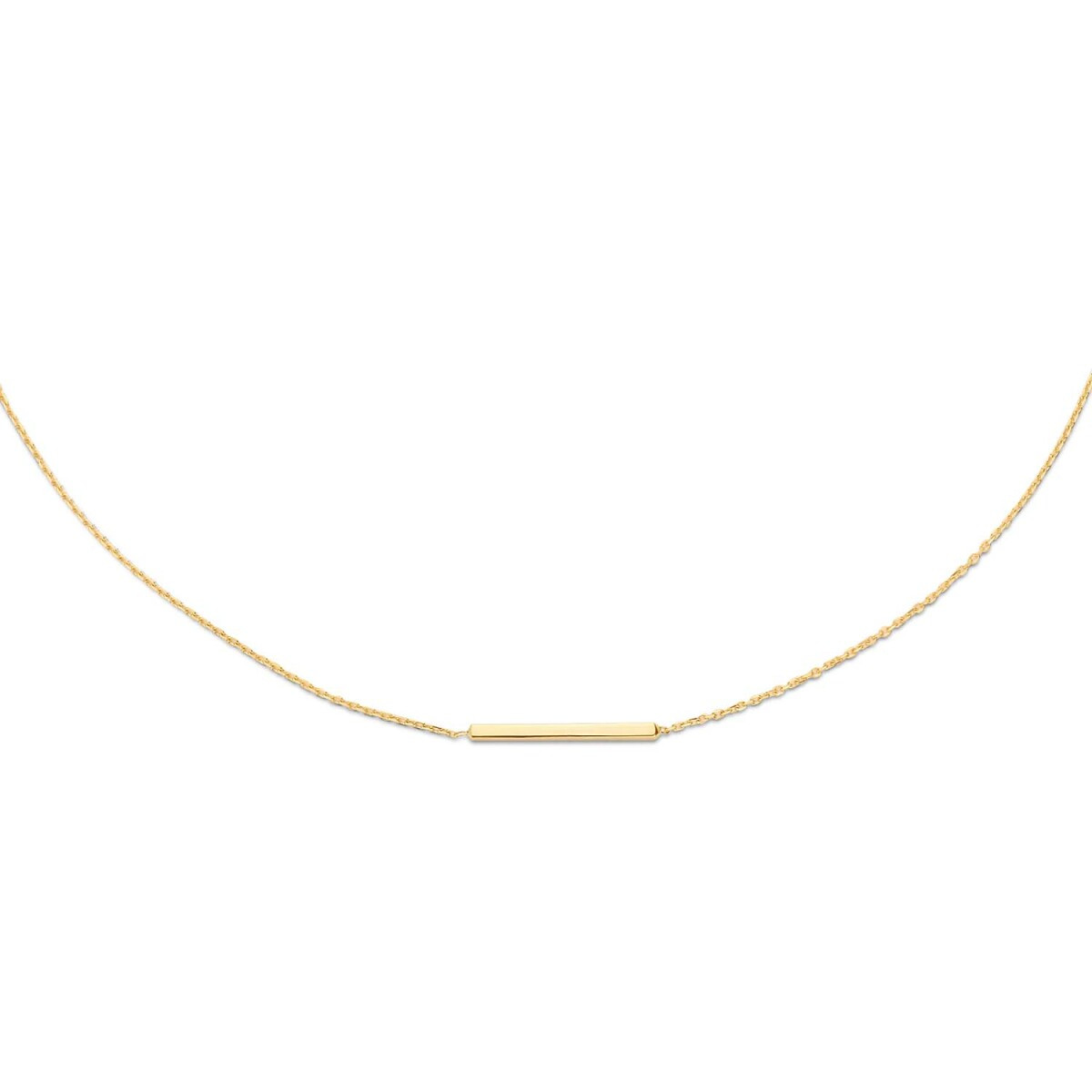 Jackie Gold JKN20.052 14-karaat gouden ketting met staafje - Lengte 40-42.5-45 cm