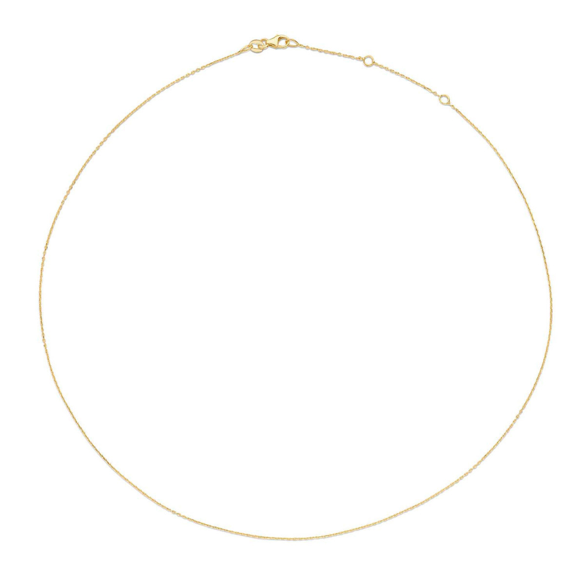 Jackie Gold JKN20.100 schakelketting 14-karaat goud 1 mm - Lengte 40-42.5-45 cm