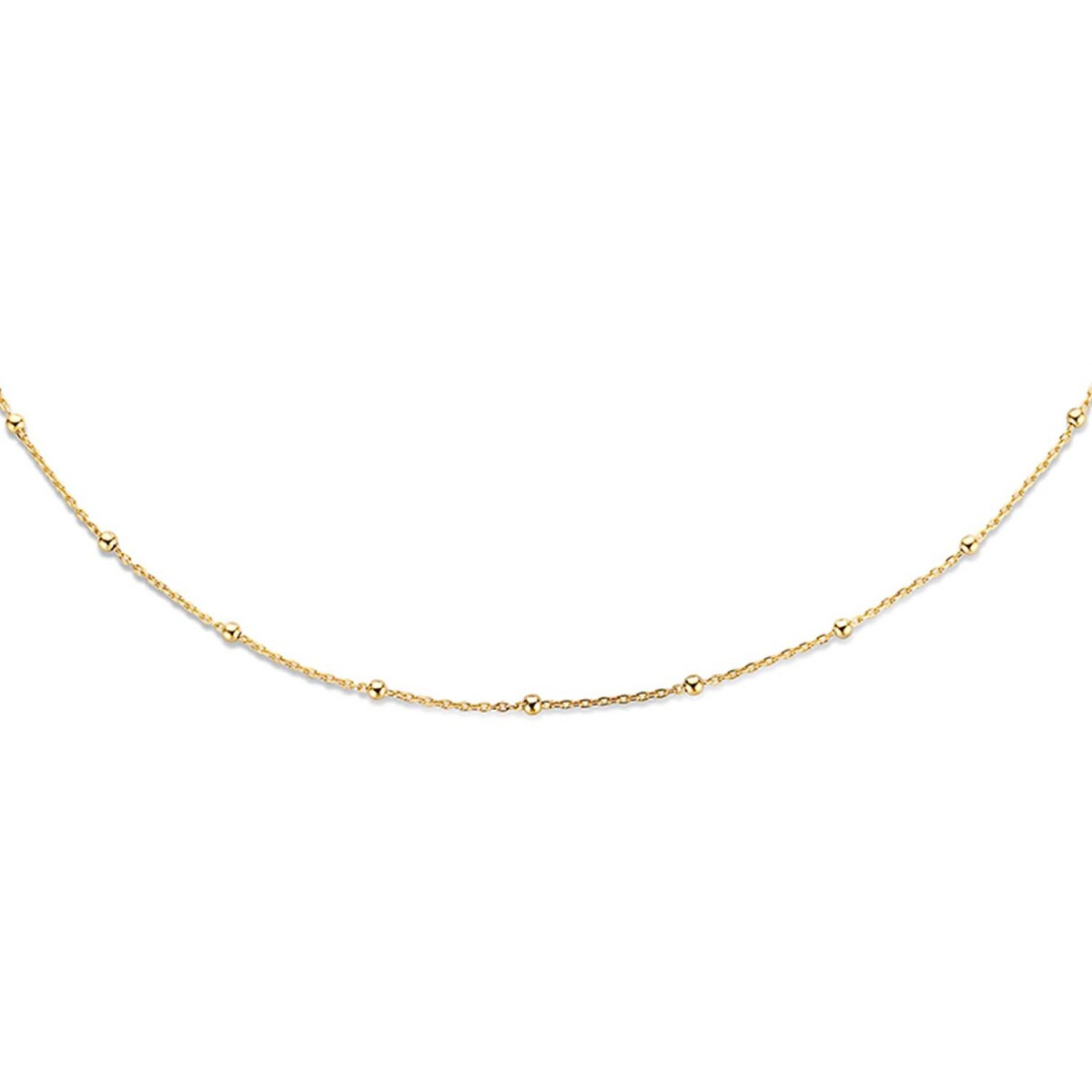 Jackie Gold JKN21.106 14-karaat gouden schakelketting met ronde afwerking - Lengte 38-40-42 cm
