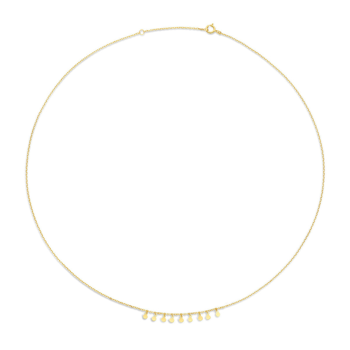 Jackie Gold JKN23.352 14-karaat gouden ketting met ronde hanger - Lengte 42-45 cm