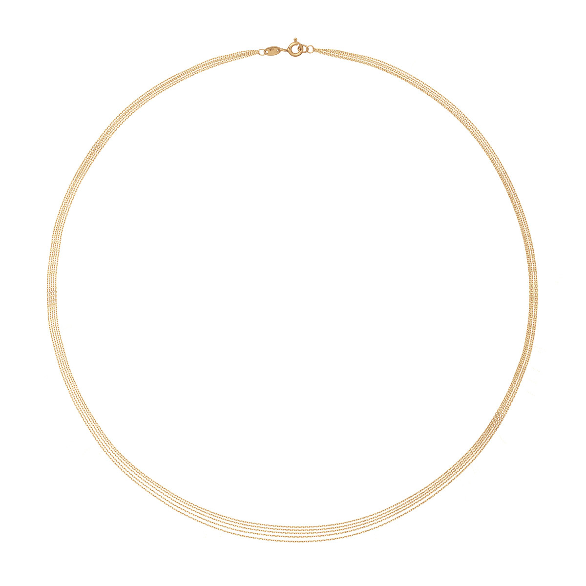 Jackie Gold JKN24.412 schakelketting van 14-karaat goud met 5 kettingen - Lengte 45 cm