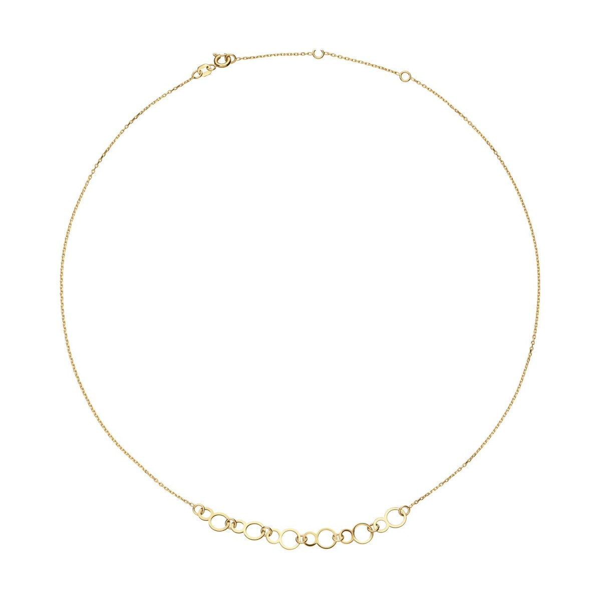 Jackie Gold JKN24.464 14-karaat gouden schakelketting met ronde open schakels  - Lengte 40-42.5-45 cm