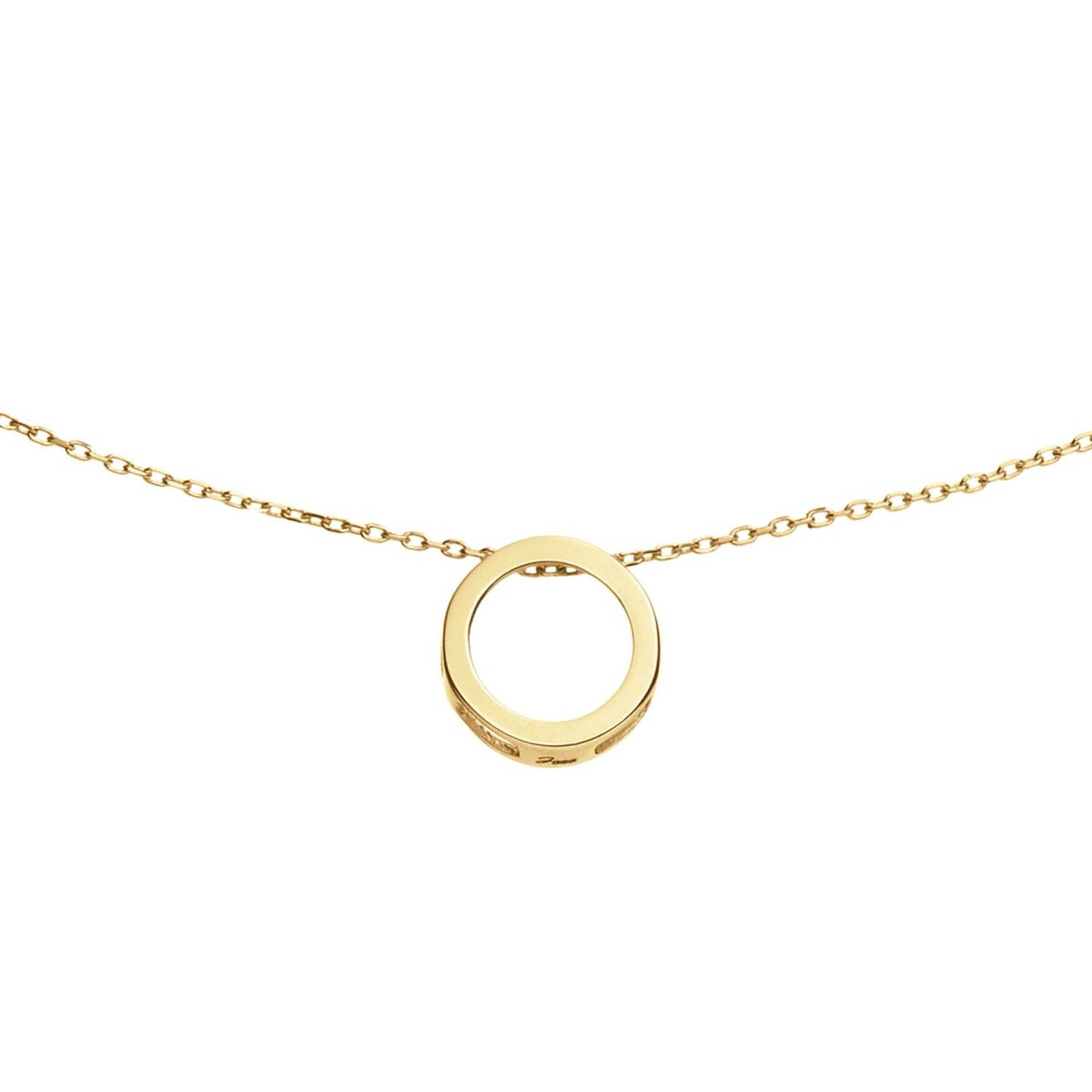 Jackie Gold JKN24.468 14-karaat gouden ketting met open cirkel - Lengte 38-40-42 cm