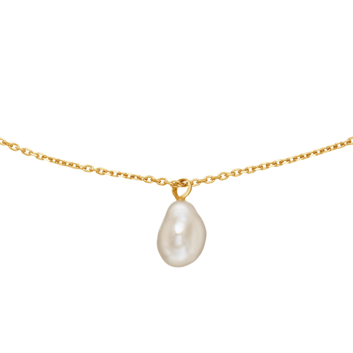 Jackie Gold JKN25.153 14-karaat gouden parel ketting - Lengte 38-40-42 cm