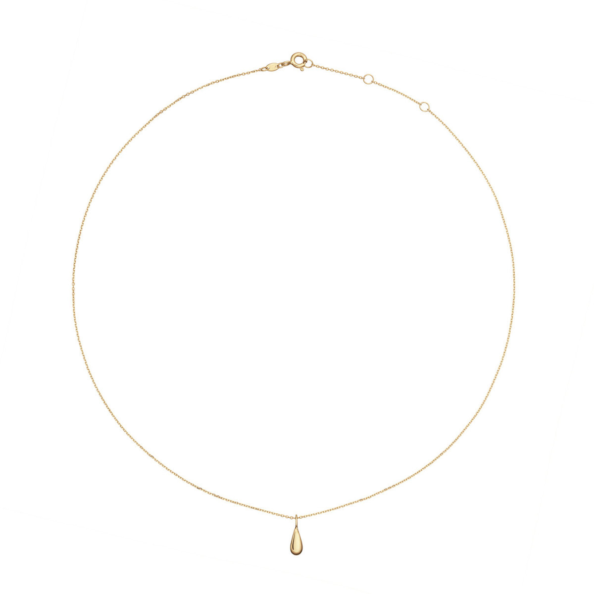 Jackie Gold JKN25.306 14-karaat gouden schakelketting met druppel - Lengte 40-42.5-45 cm