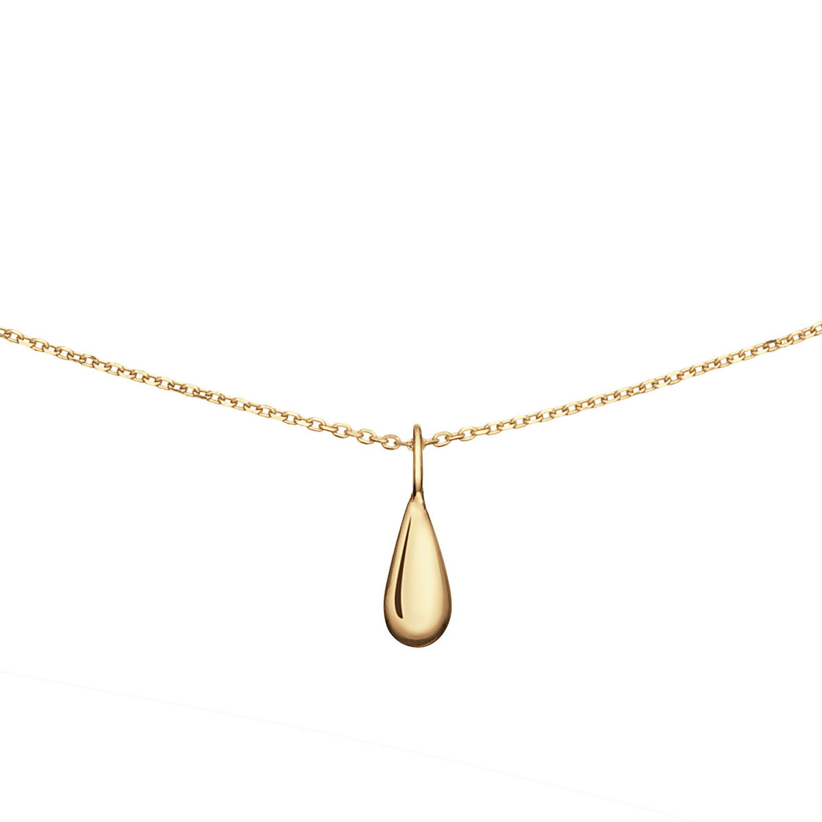 Jackie Gold JKN25.306 14-karaat gouden schakelketting met druppel - Lengte 40-42.5-45 cm
