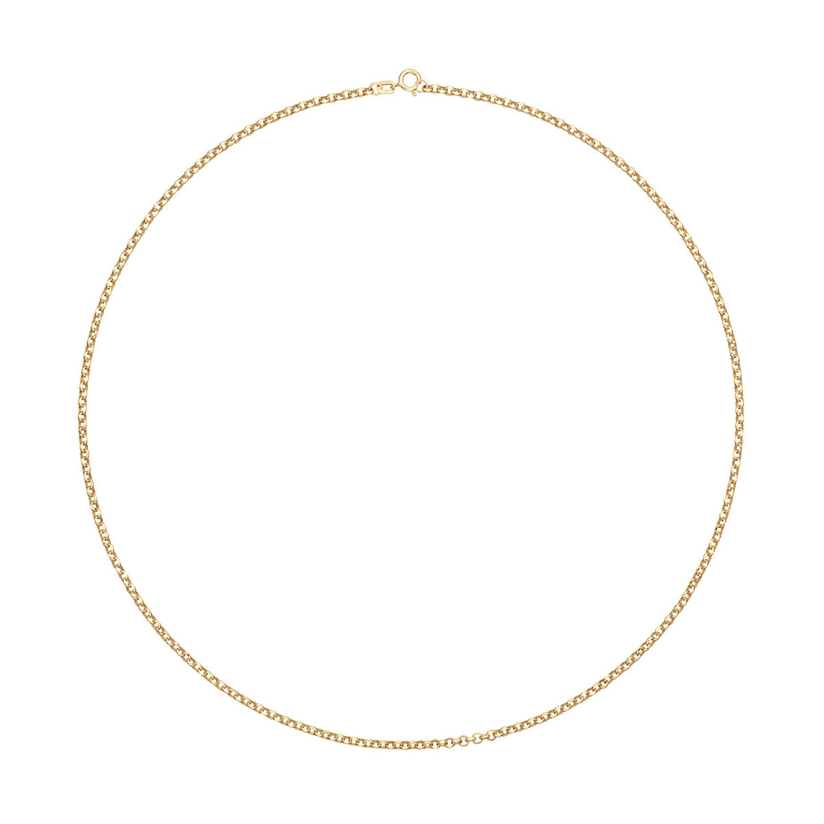 Jackie Gold JKN25.504 schakelketting van 14-karaat goud 3 mm glanzend - Lengte 40-42.5-45 cm