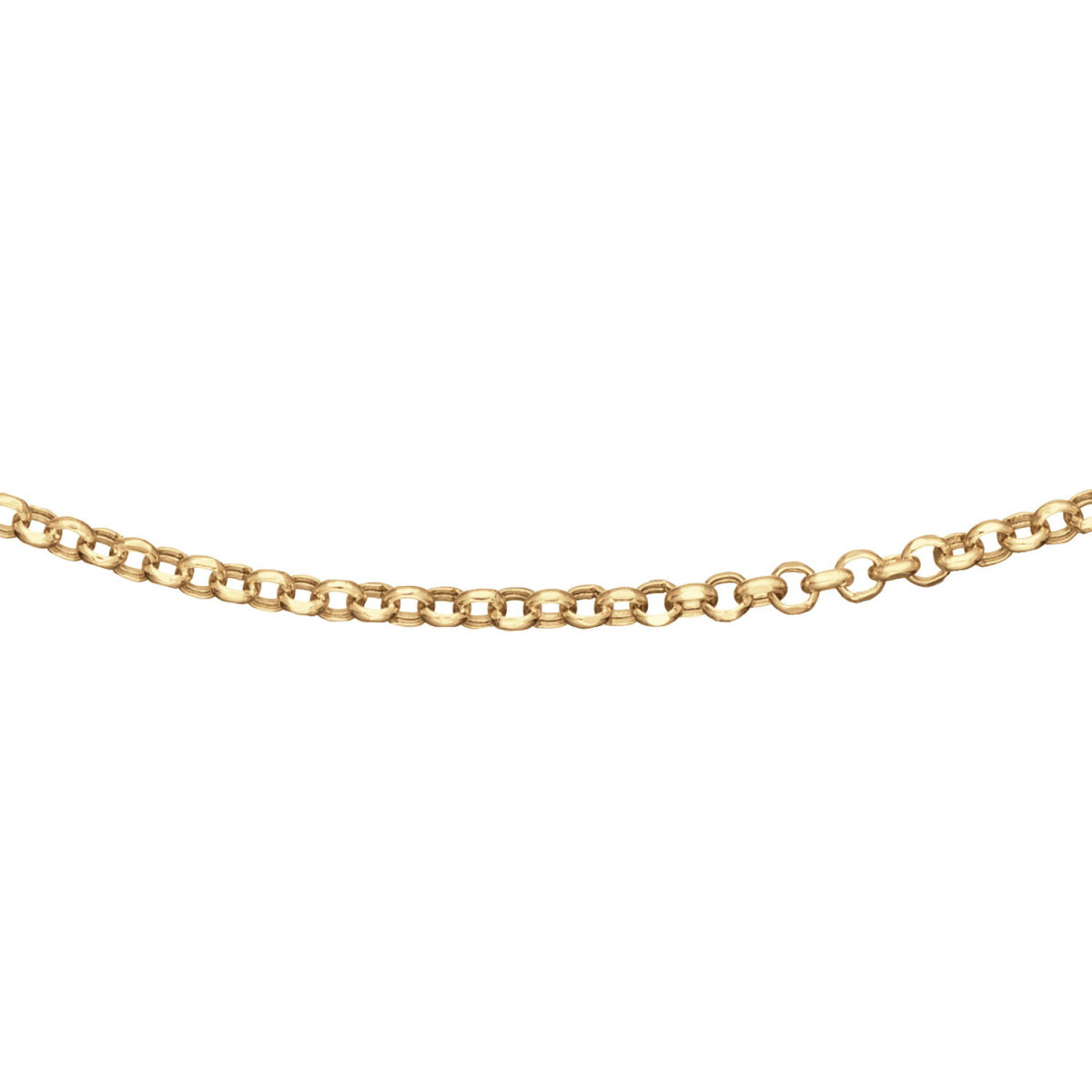 Jackie Gold JKN25.504 schakelketting van 14-karaat goud 3 mm glanzend - Lengte 40-42.5-45 cm