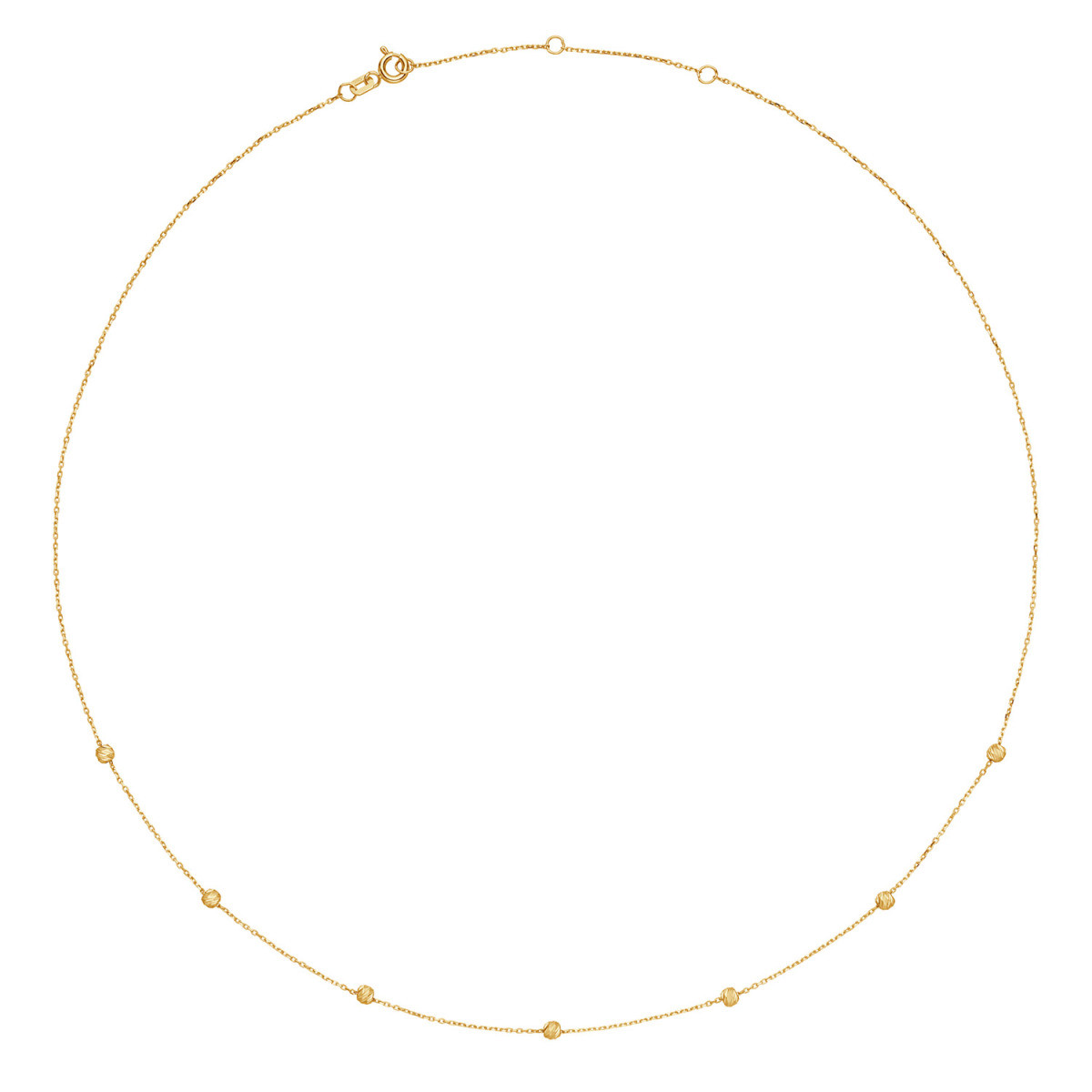 Jackie Gold JKN25.554 14-karaat gouden ketting met bolletje - Lengte 45-47.5-50 cm