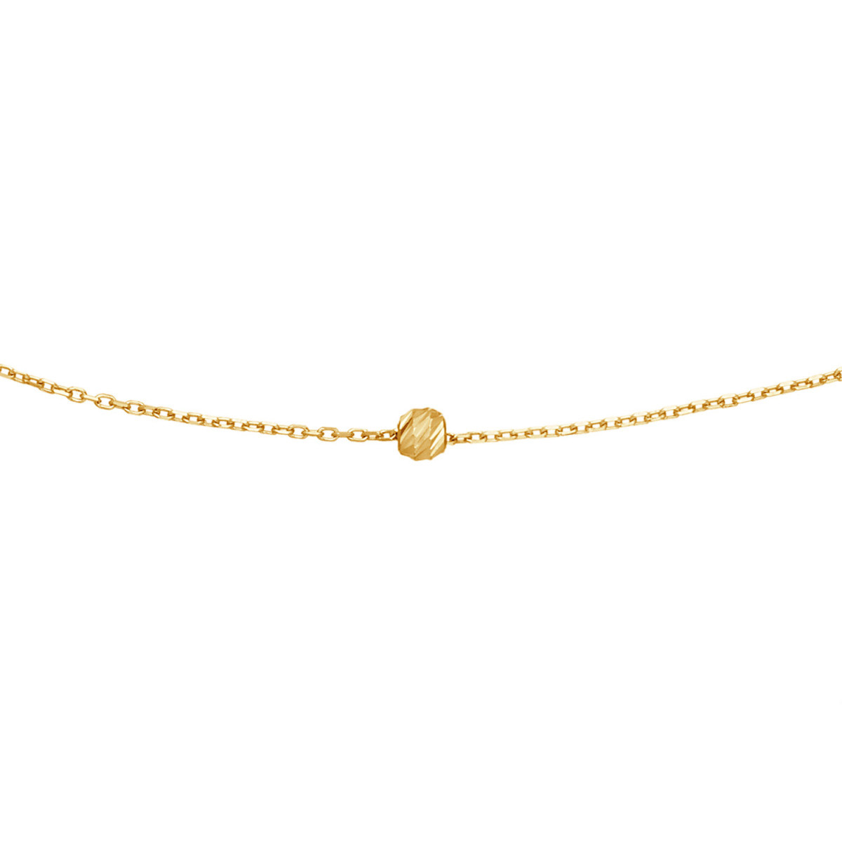 Jackie Gold JKN25.554 14-karaat gouden ketting met bolletje - Lengte 45-47.5-50 cm