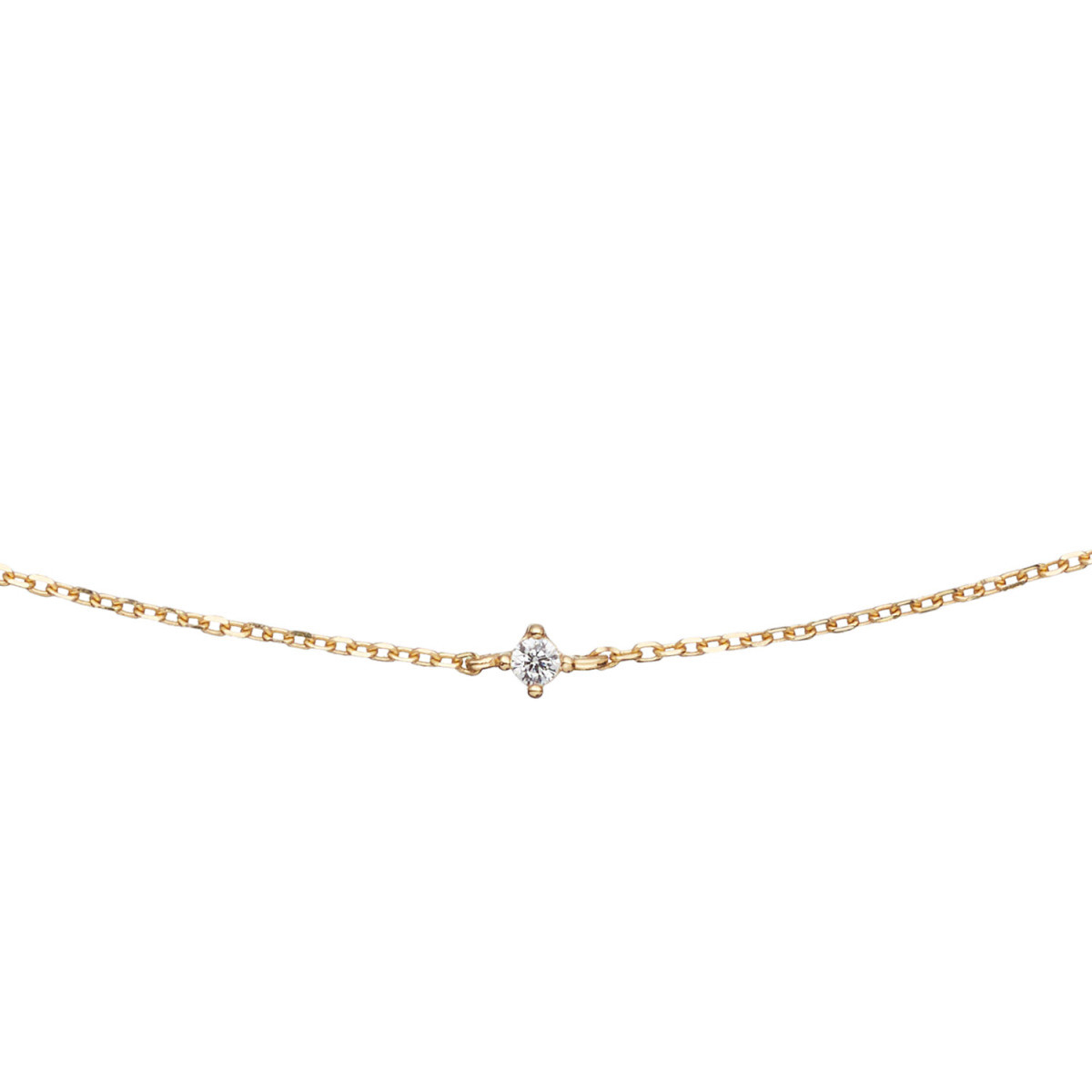 Jackie Gold JKN25.585 14-karaat gouden schakelketting met briljant geslepen topaas - Lengte 45-47.5-50 cm