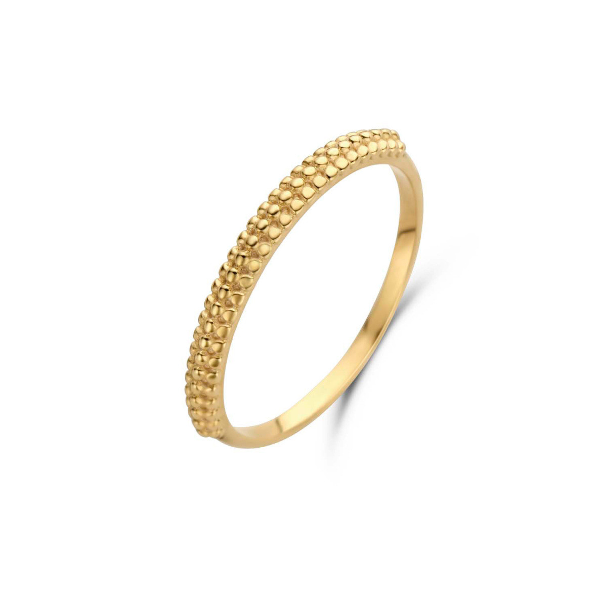 Jackie Gold JKR22.223 14-karaat gouden aanschuifring met bolletjes 2 mm glanzend