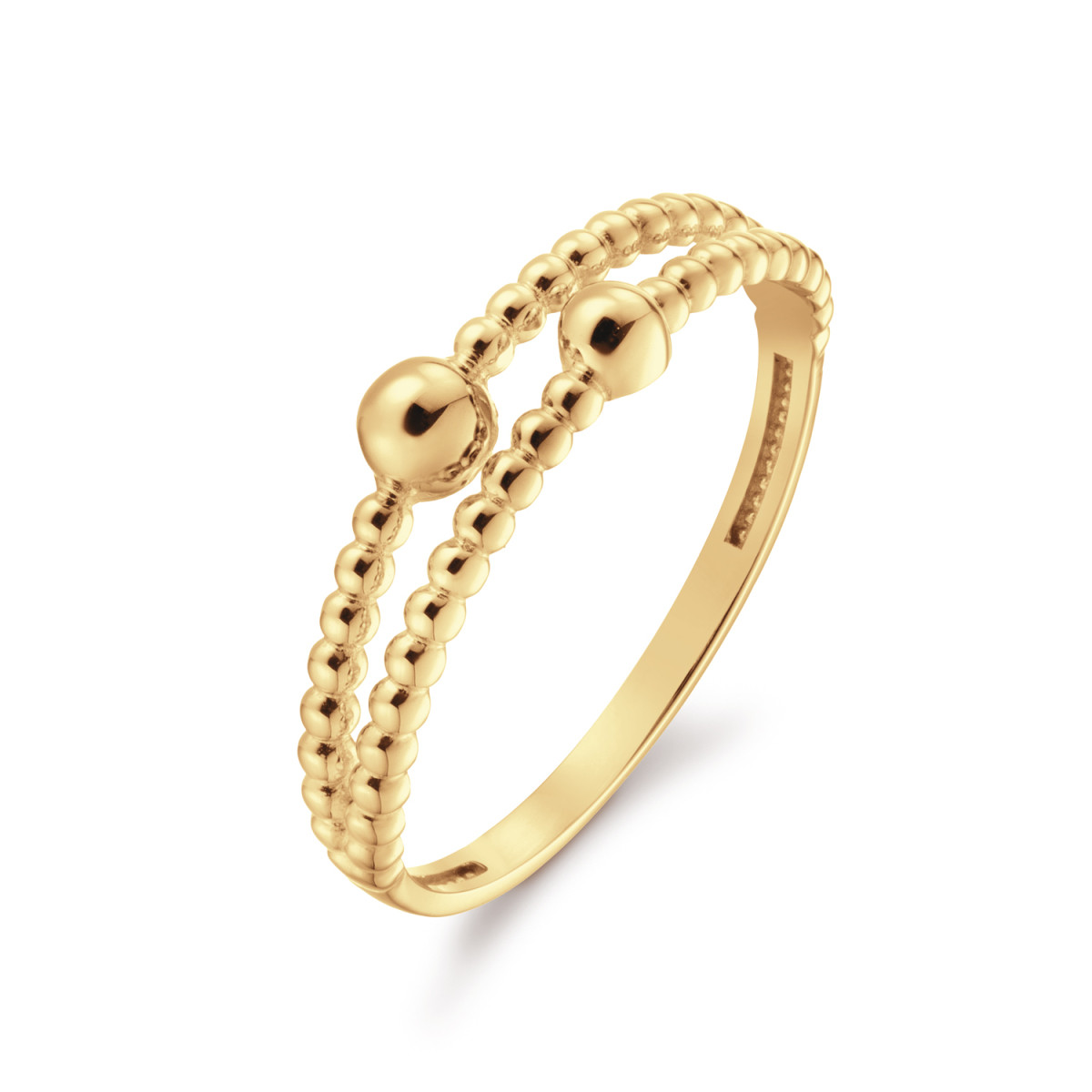 Jackie Gold JKR24.403 14-karaat gouden ring met ronde schakels 5 mm breed