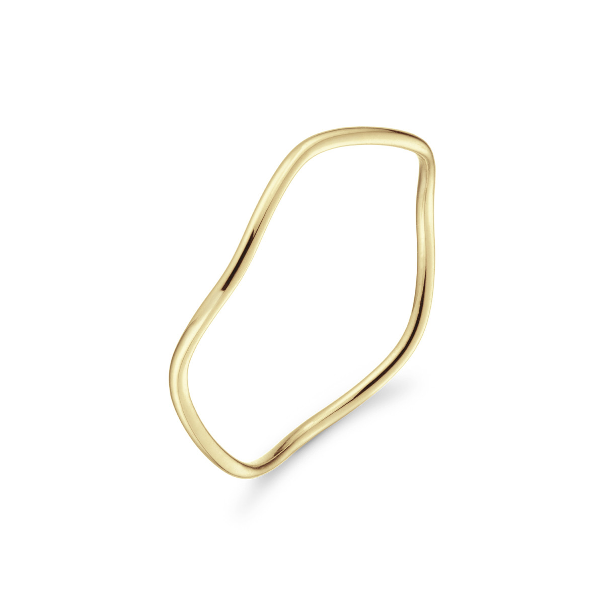 Jackie Gold JKR24.404 14-karaat gouden ring glanzend golvend 1 mm