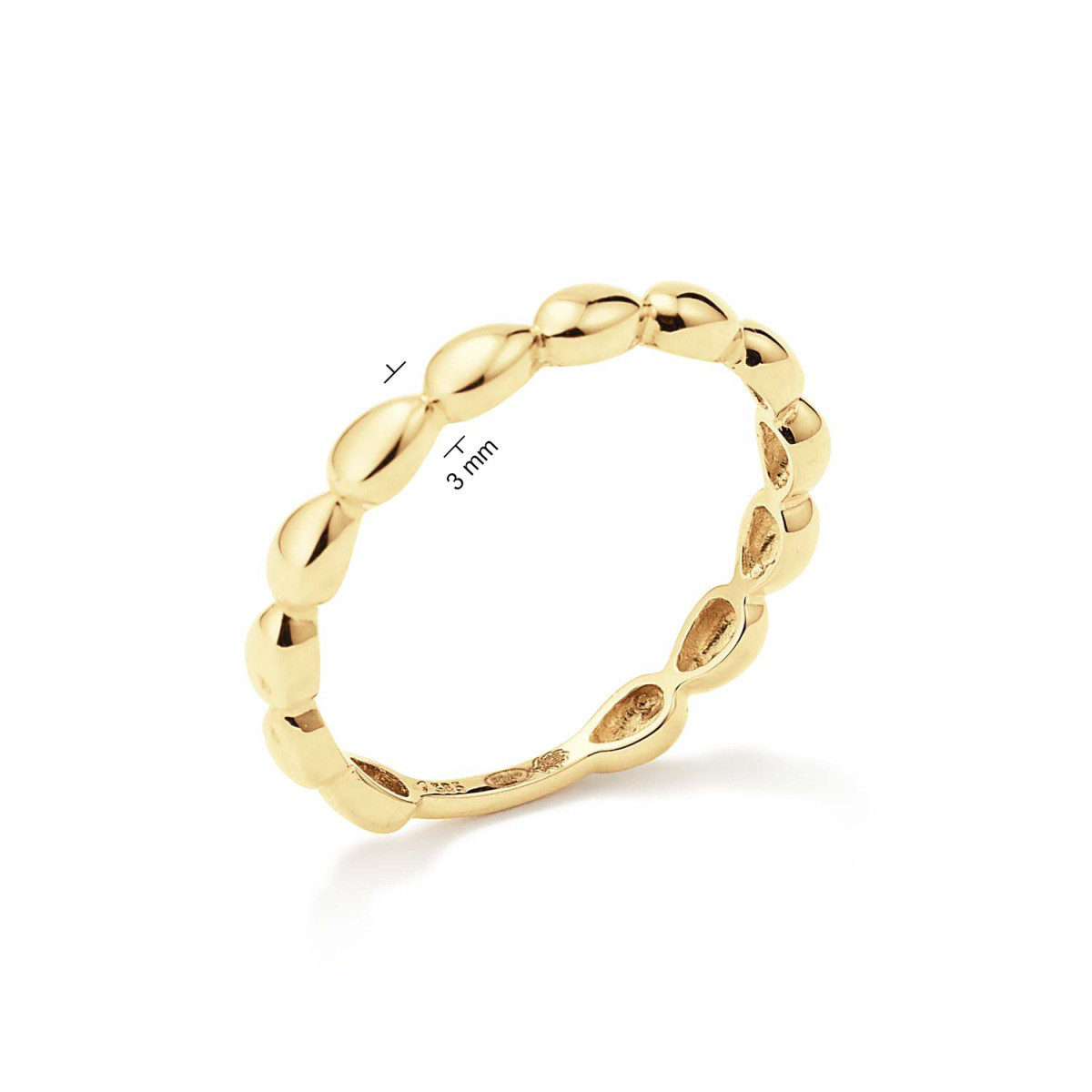 Jackie Gold JKR24.444 14-karaat gouden schakelring met ovale schakels 3 mm