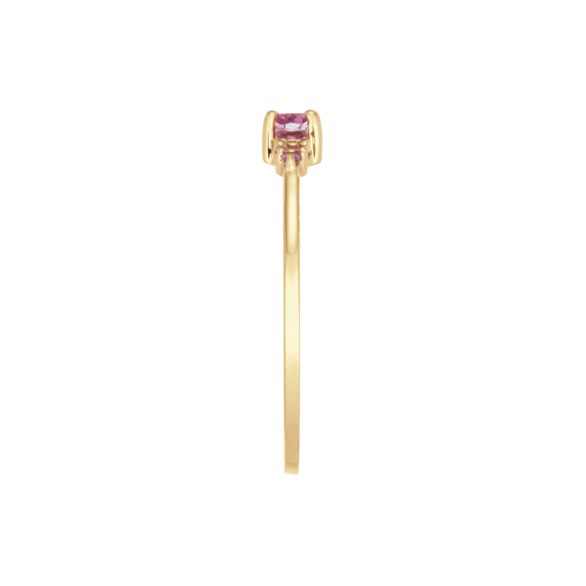 Jackie Gold JKR24.450 14-karaat gouden ring met roze ovale topaas 4 mm