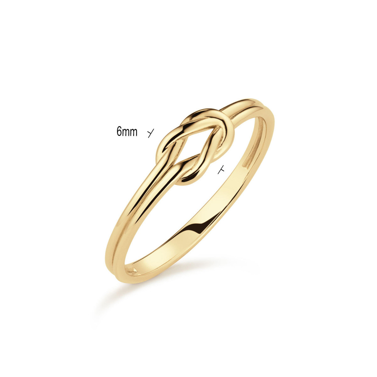Jackie Gold JKR25.524 knoop ring van 14-karaat goud breedte 6 mm
