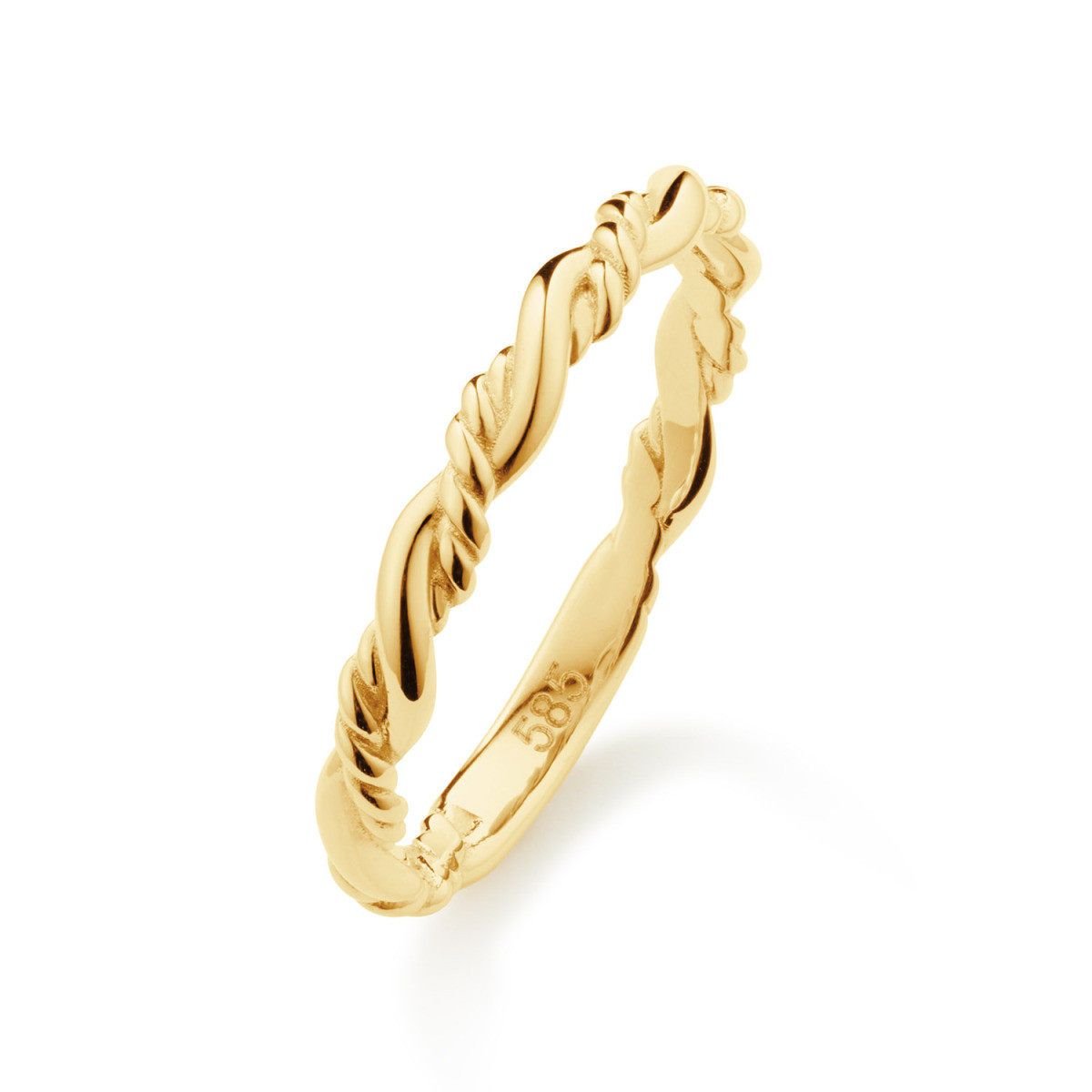 Jackie Gold JKR25.558 14-karaat gouden ring gedraaid 2.5 mm