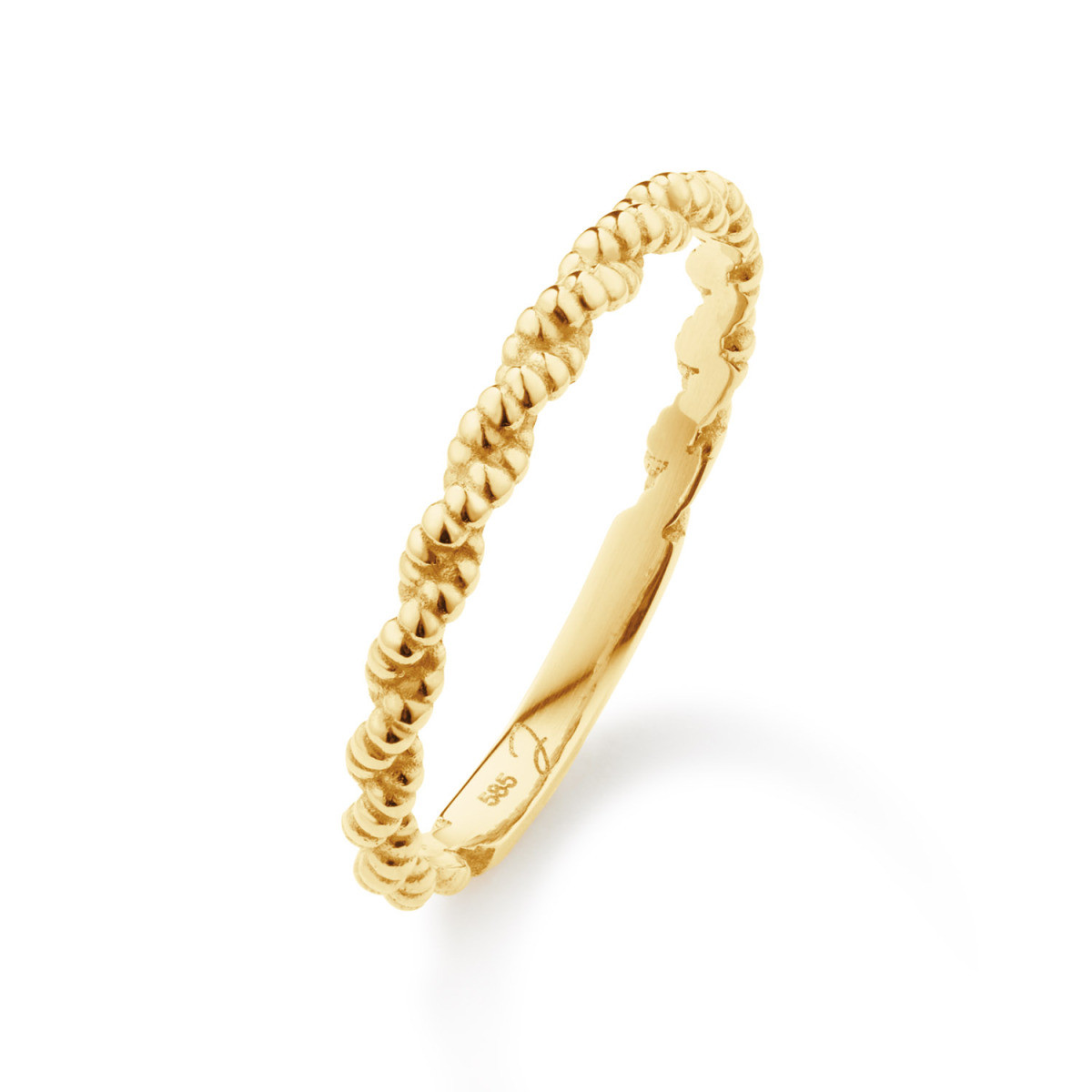 Jackie Gold JKR25.579 14-karaat gouden ring met gedraaide band 2 mm