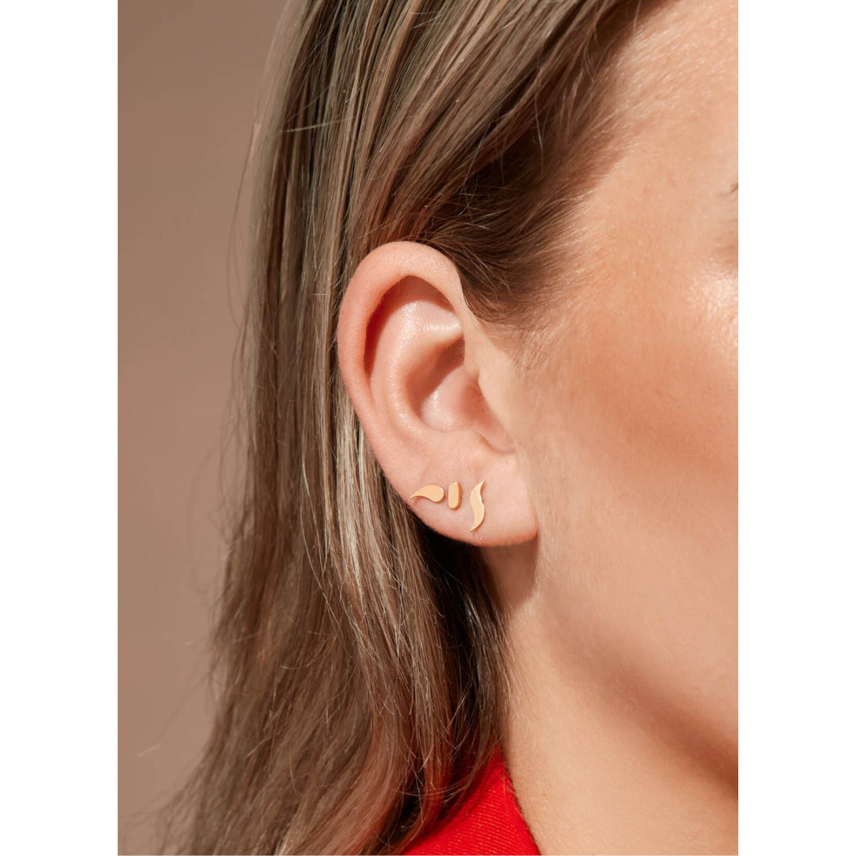Jackie Gold JKS24.477 14-karaat gouden ovale oorsteker 10 mm - per stuk