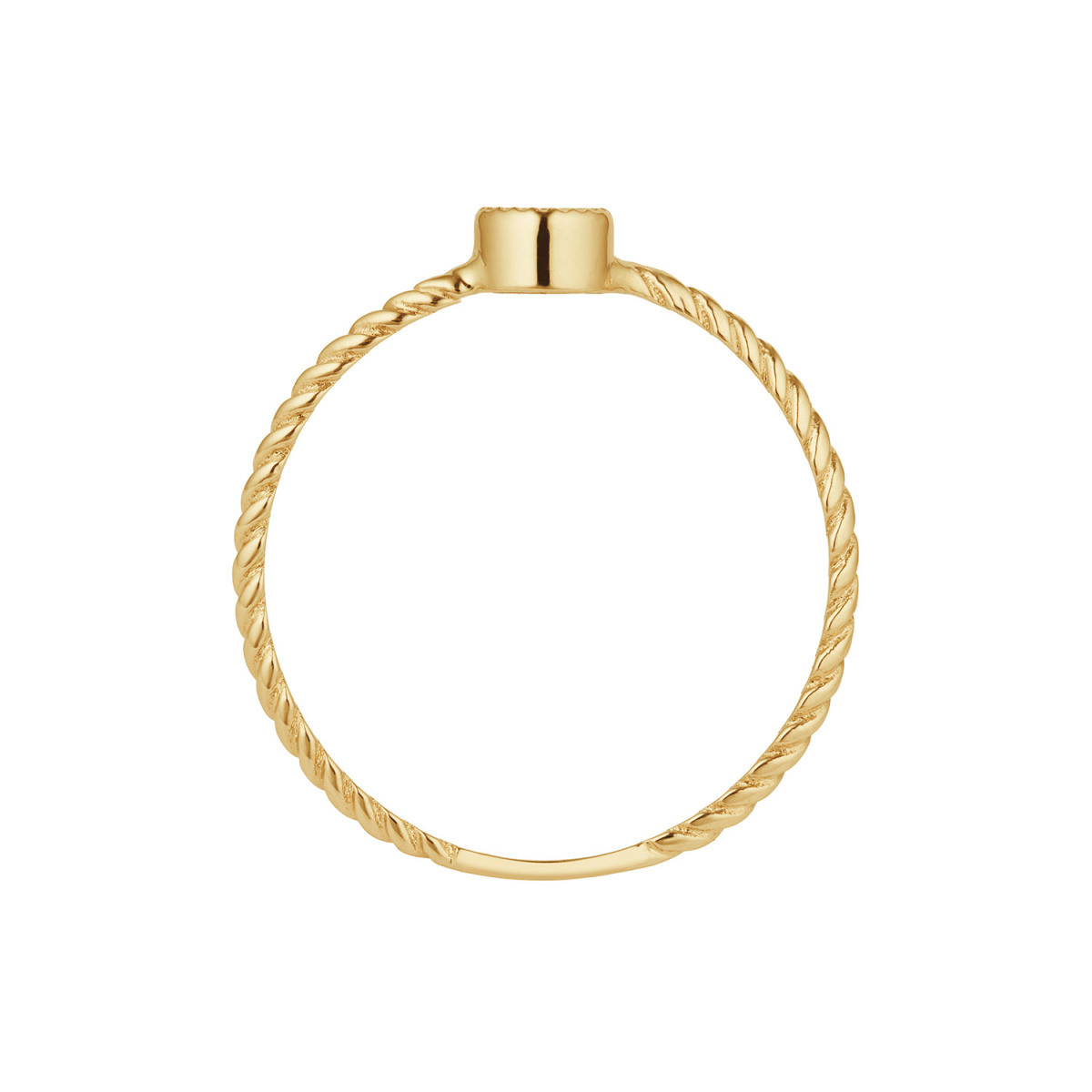 Jackie Gold Kirstenbosch JKR26.613 14-karaat gouden ring met bruine rookkwarts 4 mm