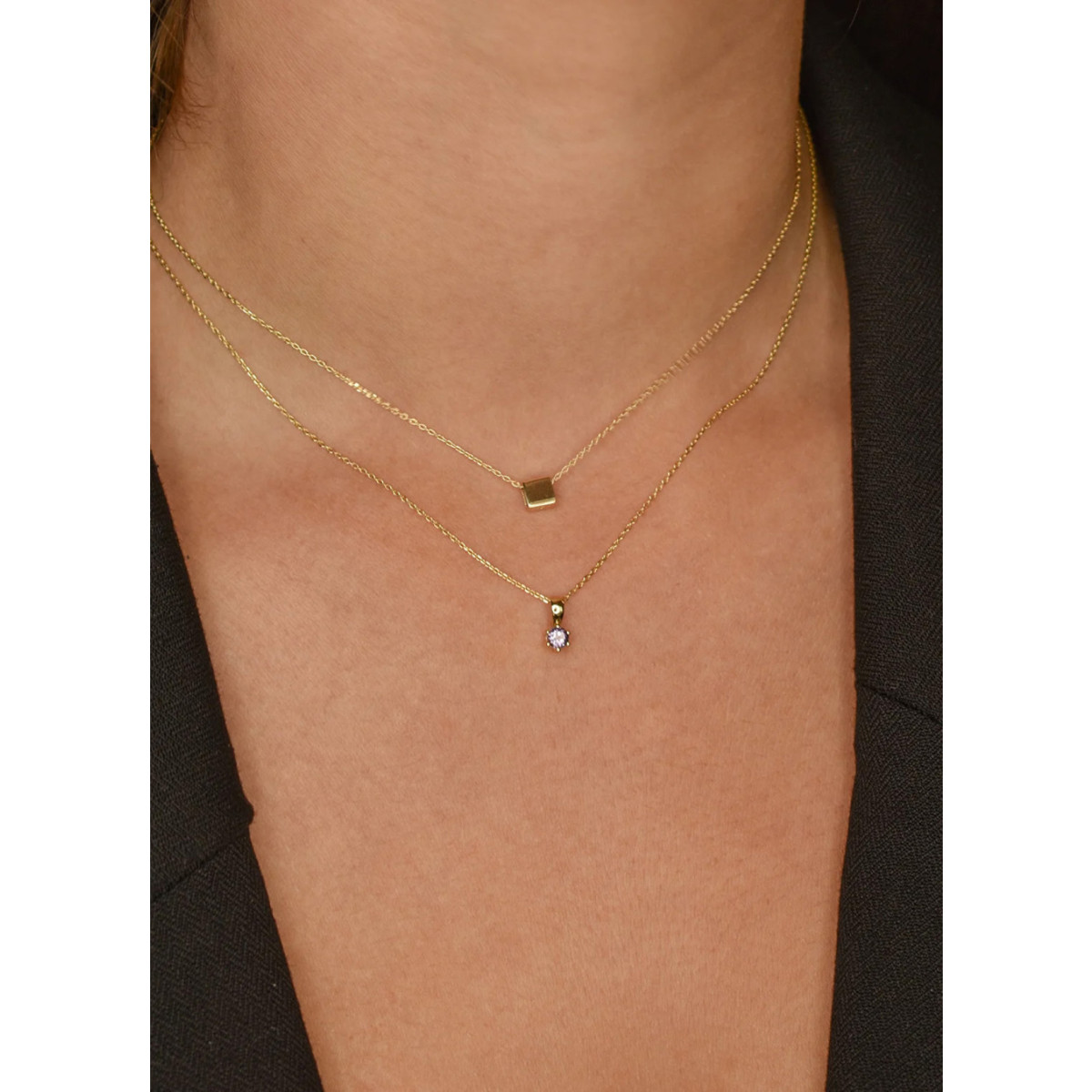 Jackie Gold Layer JKN20.000 Basisketting van 14-karaat goud met ankerschakels - Lengte 38-40-42 cm
