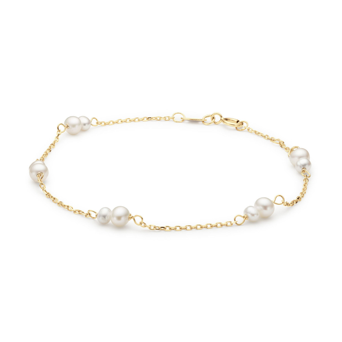 Jackie Gold Monte Carlo Pearl JKB25.506 Armband van 14-karaat goud met zoetwaterparel - Lengte max. 18 cm