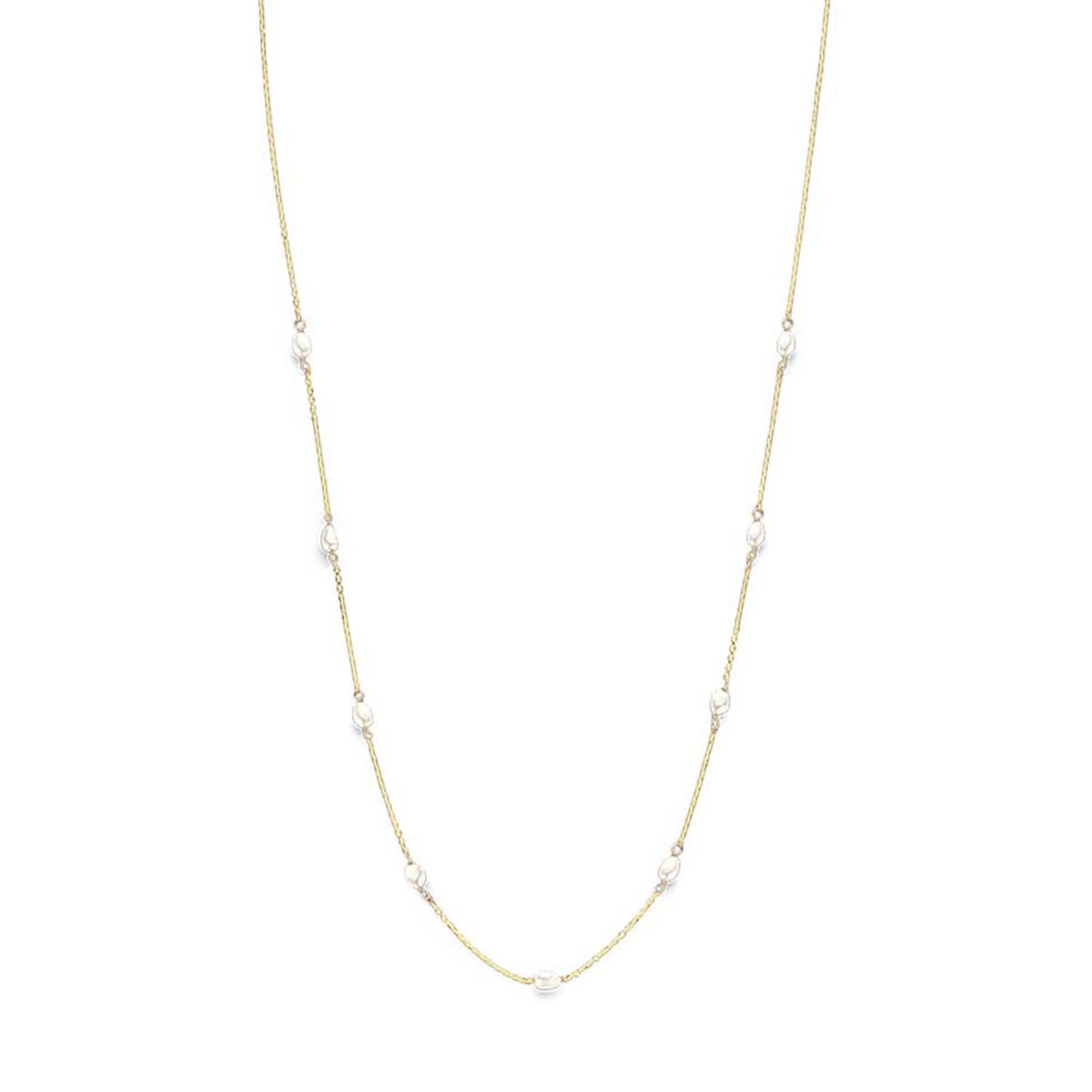 Jackie Gold Pearls of Amalfi JKN22.204 Ketting van 14-karaat goud met zoetwaterparels - Lengte 50-55-60 cm