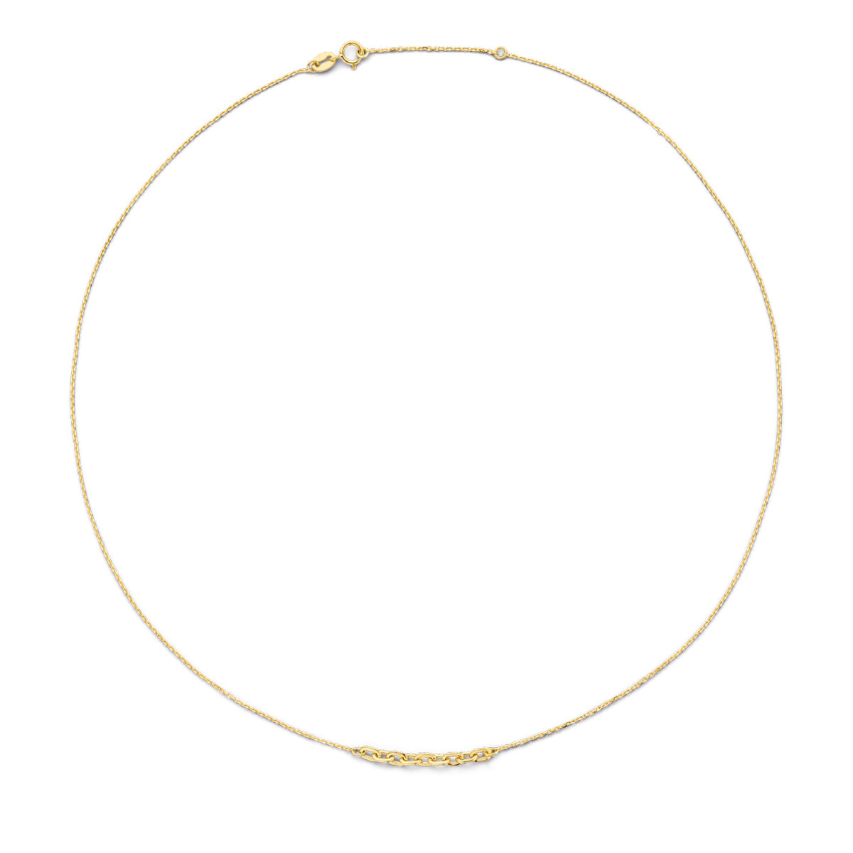 Jackie Gold Positano JKN22.203 Ketting van 14-karaat goud met ankerschakel-design - Lengte 40-45 cm