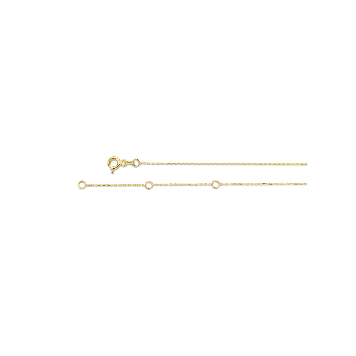 Jackie Gold Positano JKN22.203 Ketting van 14-karaat goud met ankerschakel-design - Lengte 40-45 cm