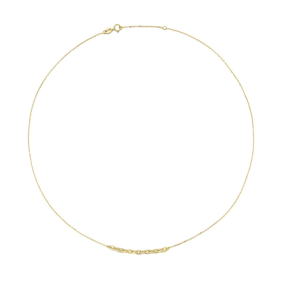 Jackie Gold Positano JKN22.203 Ketting van 14-karaat goud met ankerschakel-design - Lengte 40-45 cm